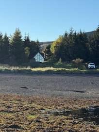 View back to house during low tide