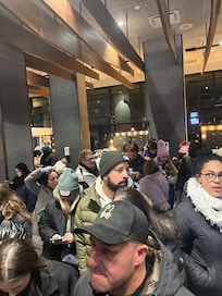 Be prepared to wait at least 15 to 20 minutes for an elevator. Be prepared to let them go by. And even though people tried to hold the buttons, the elevator didn’t open on different floors. It doesn’t work.