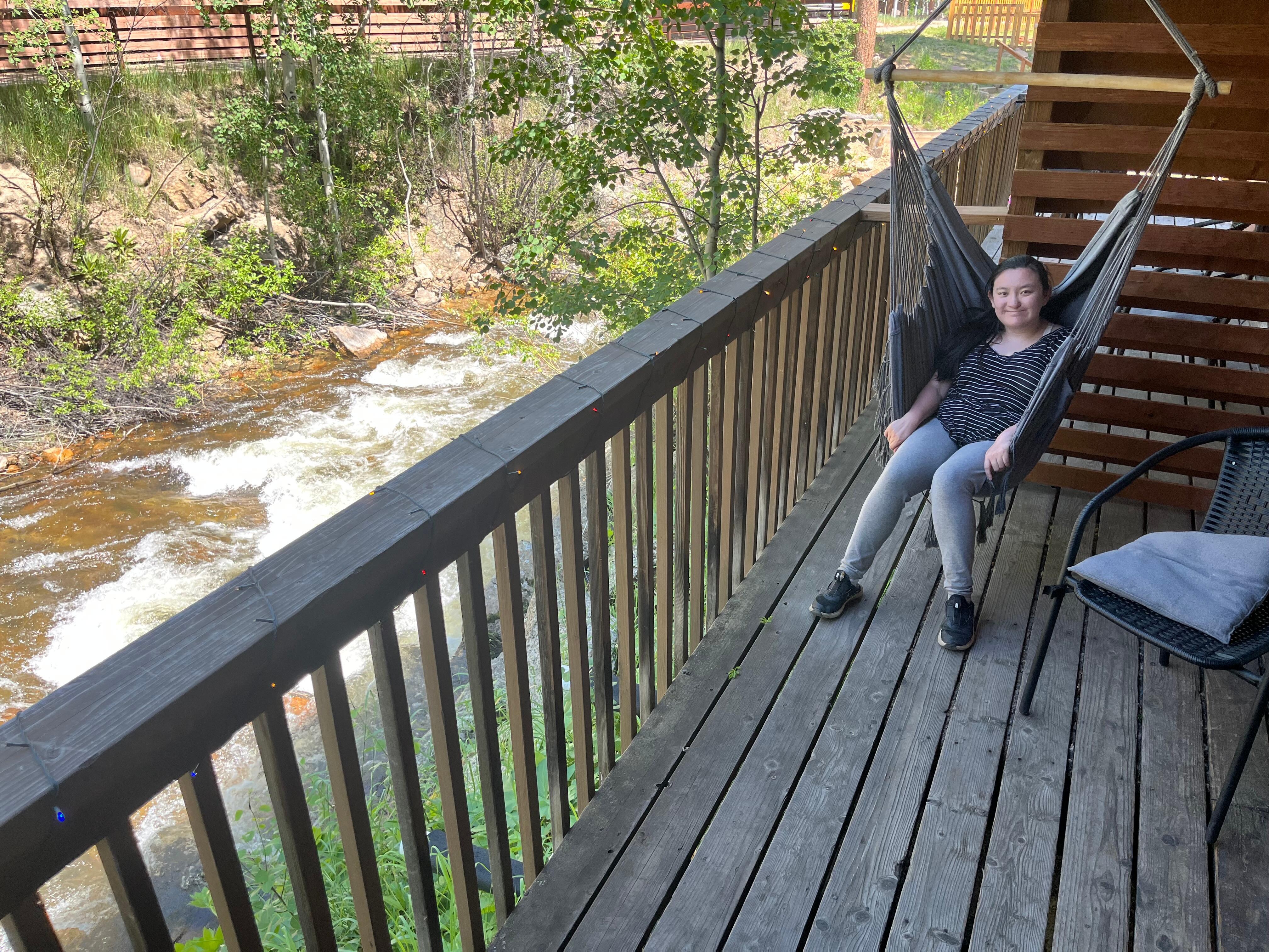 Our room’s balcony overlooking the river