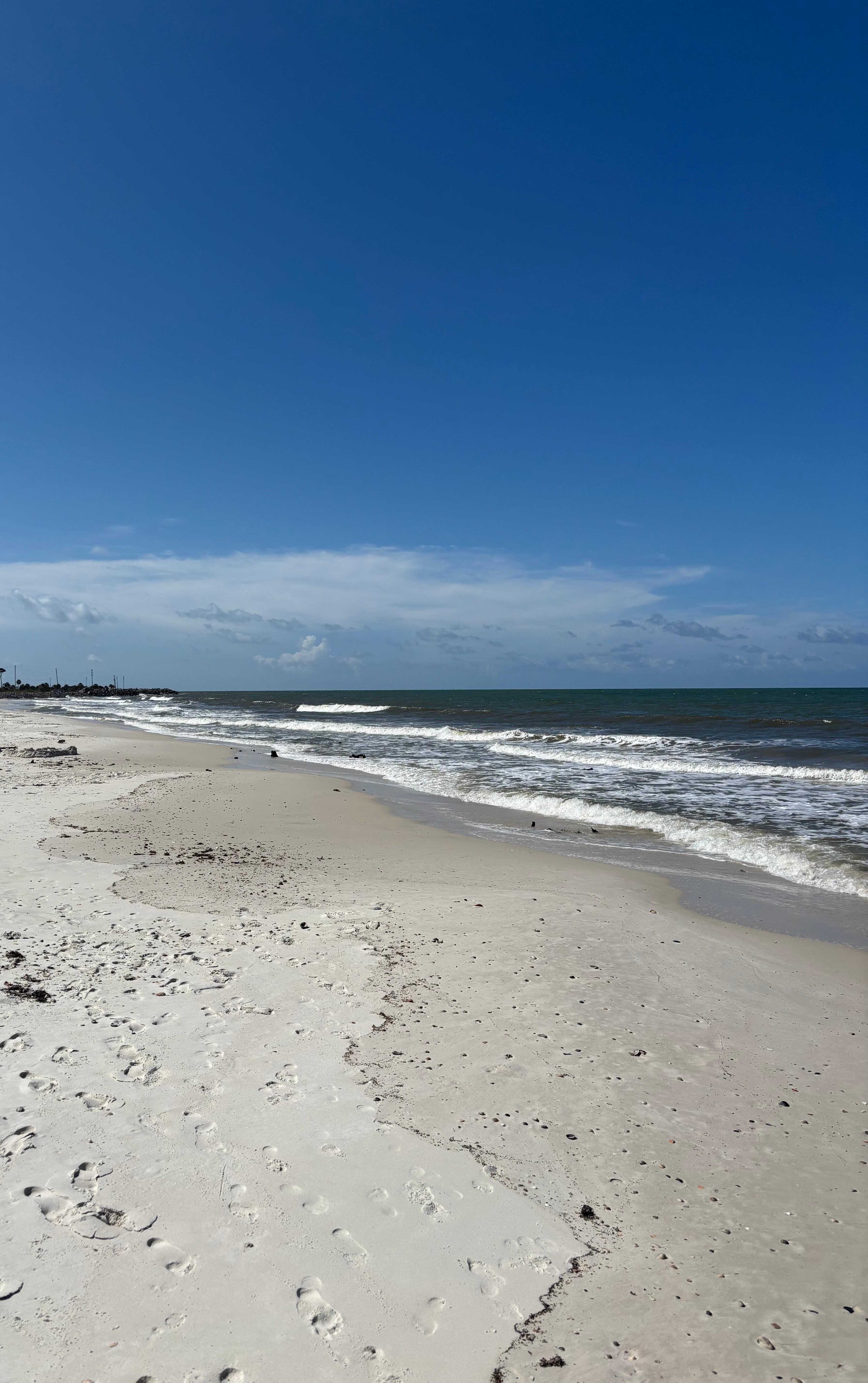 South facing beach view