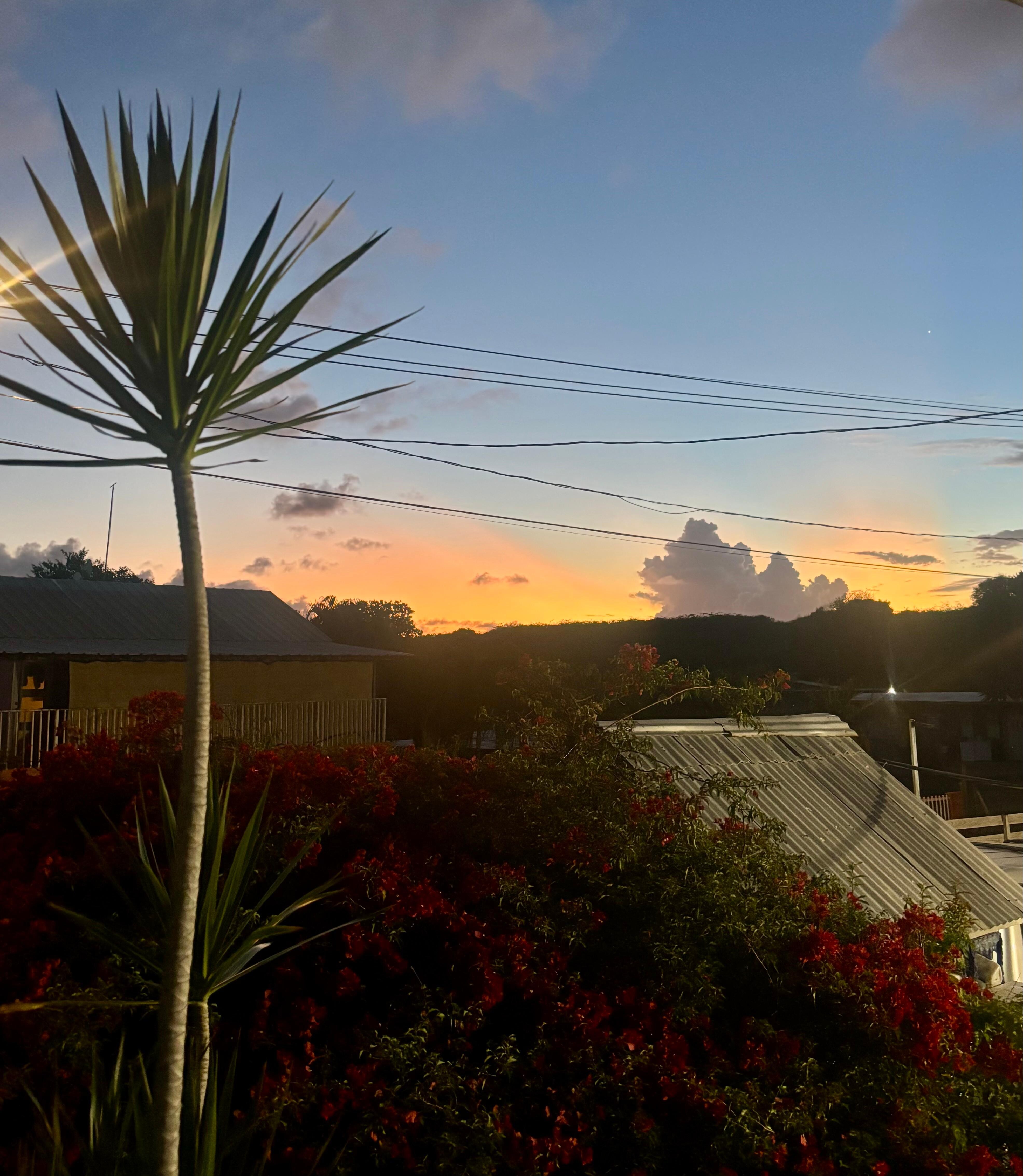 Evening view from the front porch 
