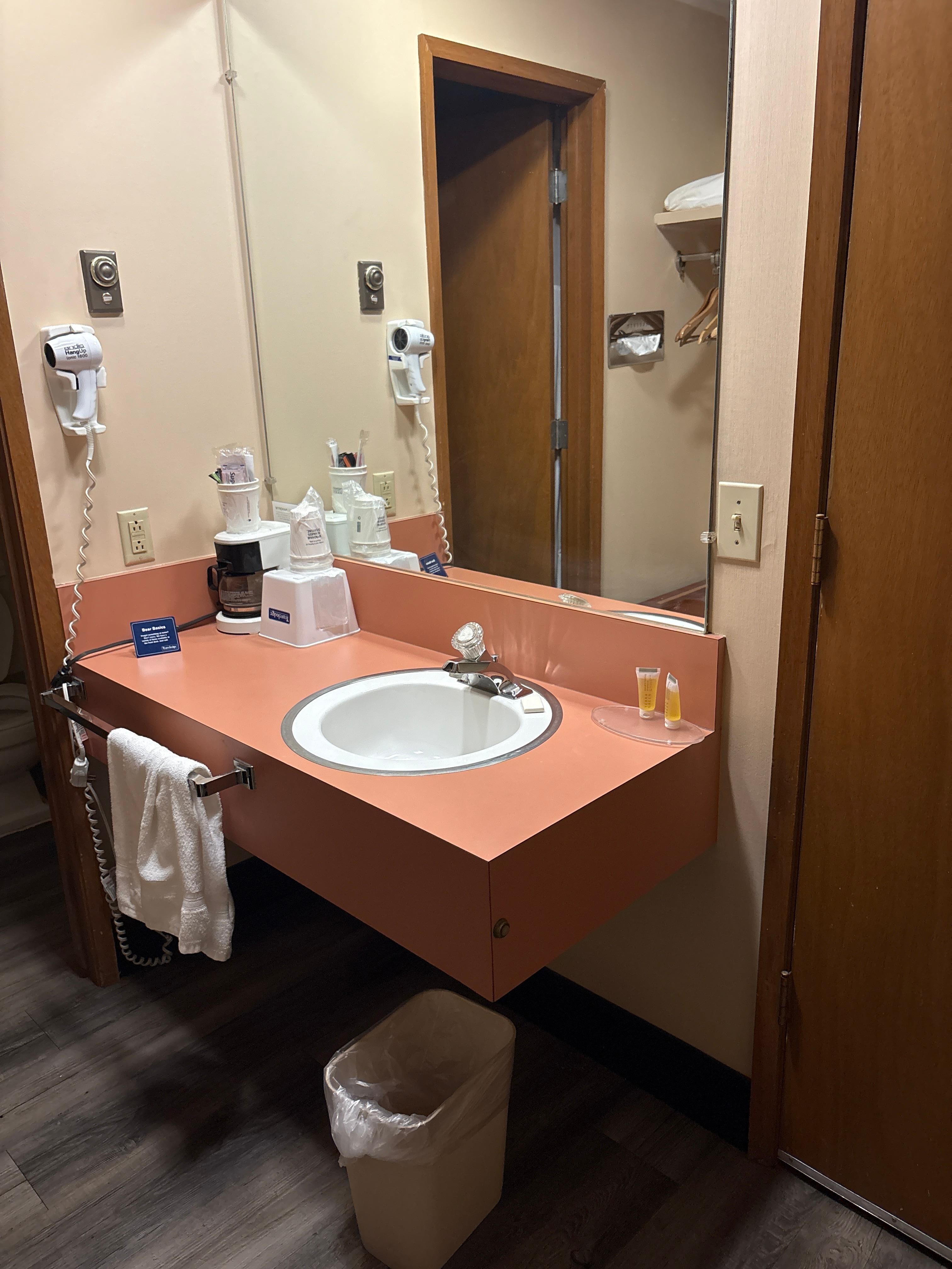 Dated room and bathroom