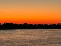 Sunset on the Mississippi.