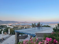 View at sunset from the living room patio.