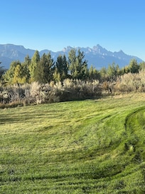 view from patio and living area
