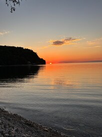 Pebble Beach at sunset