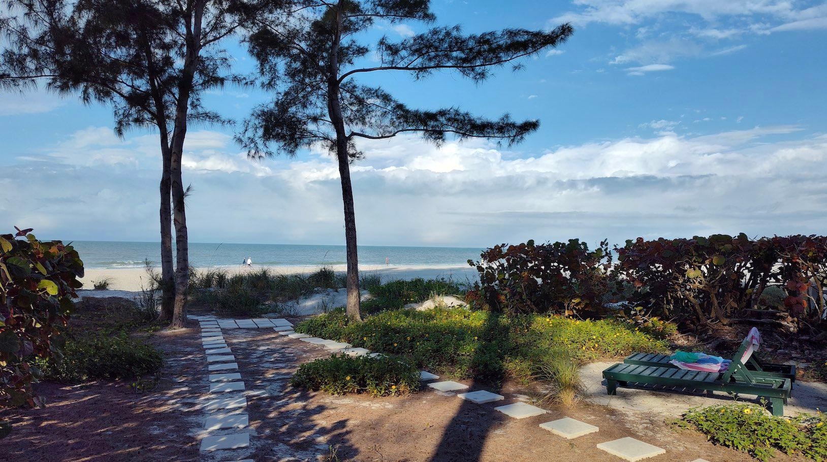 View of the gulf from the property grounds