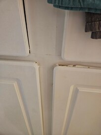 Torn off cabinet front