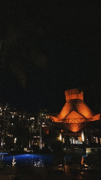 Beautiful night views of properties restaurants