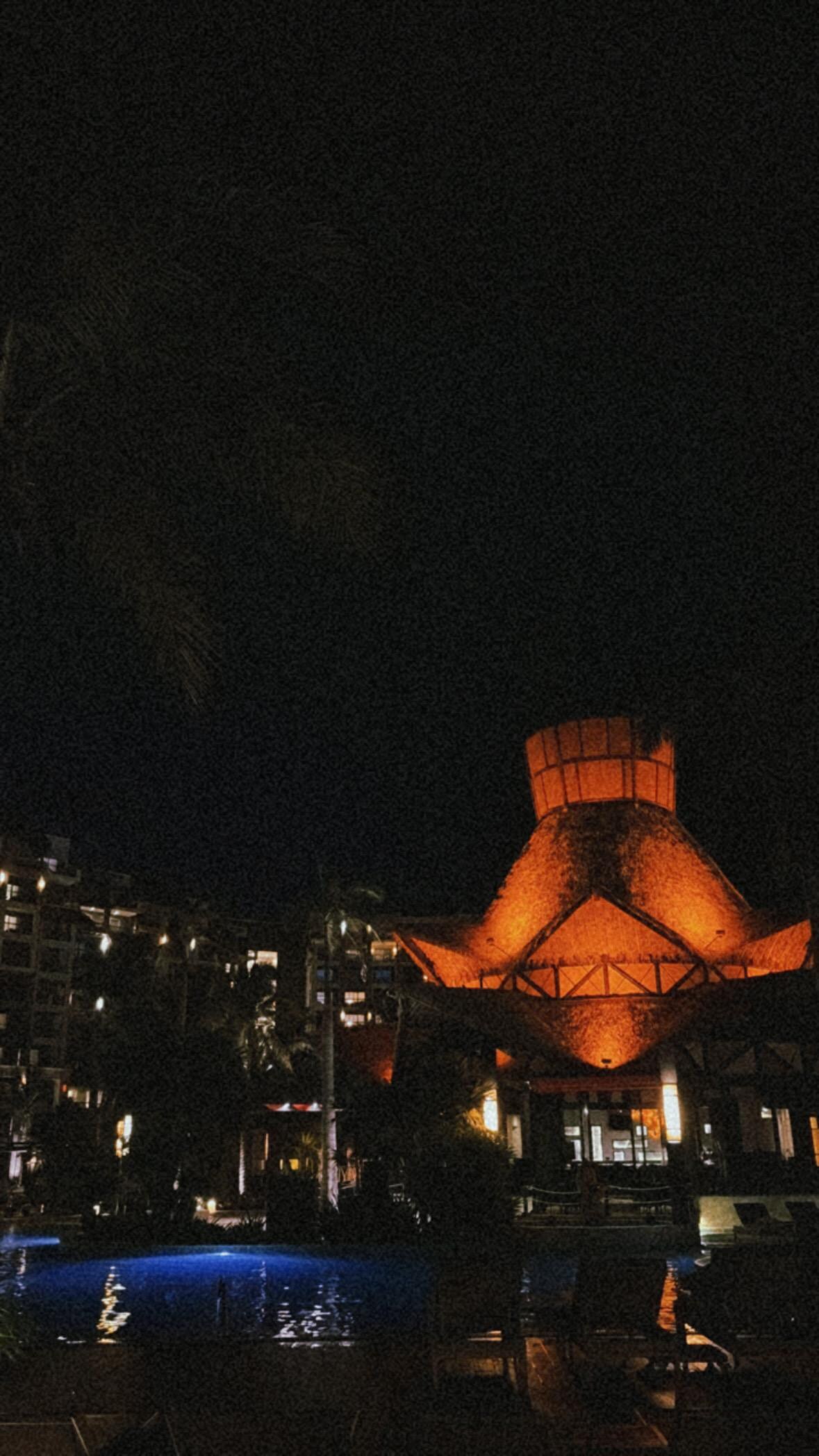 Beautiful night views of properties restaurants
