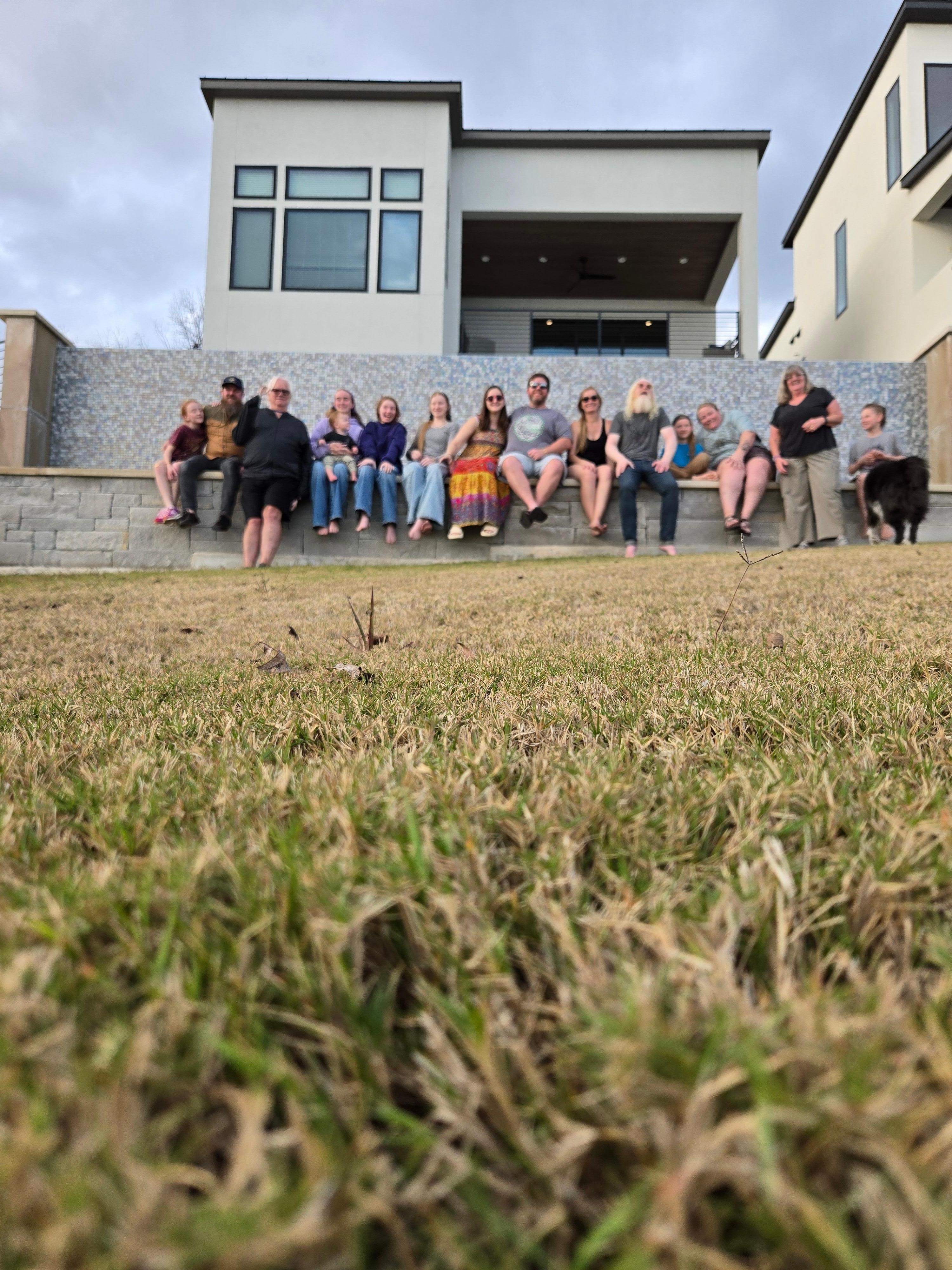 Our family in back yard