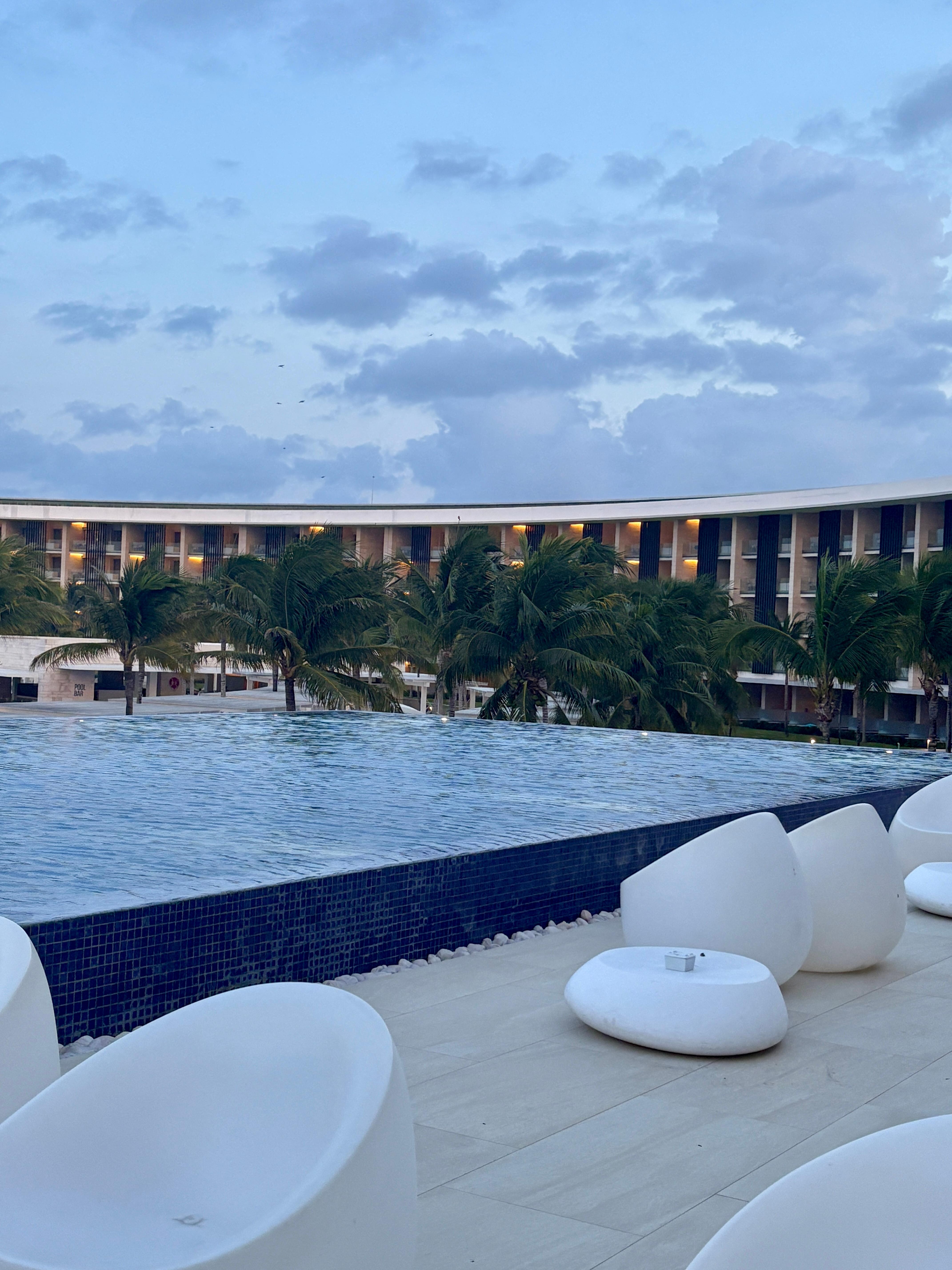Resort at sunset 