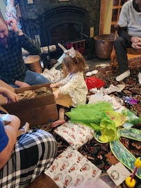 We have been here before to celebrate our Christmas. The home is beautifully decorated to allow us to feel like our own homes' holidays.