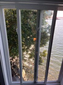 Relaxing water view from living room
