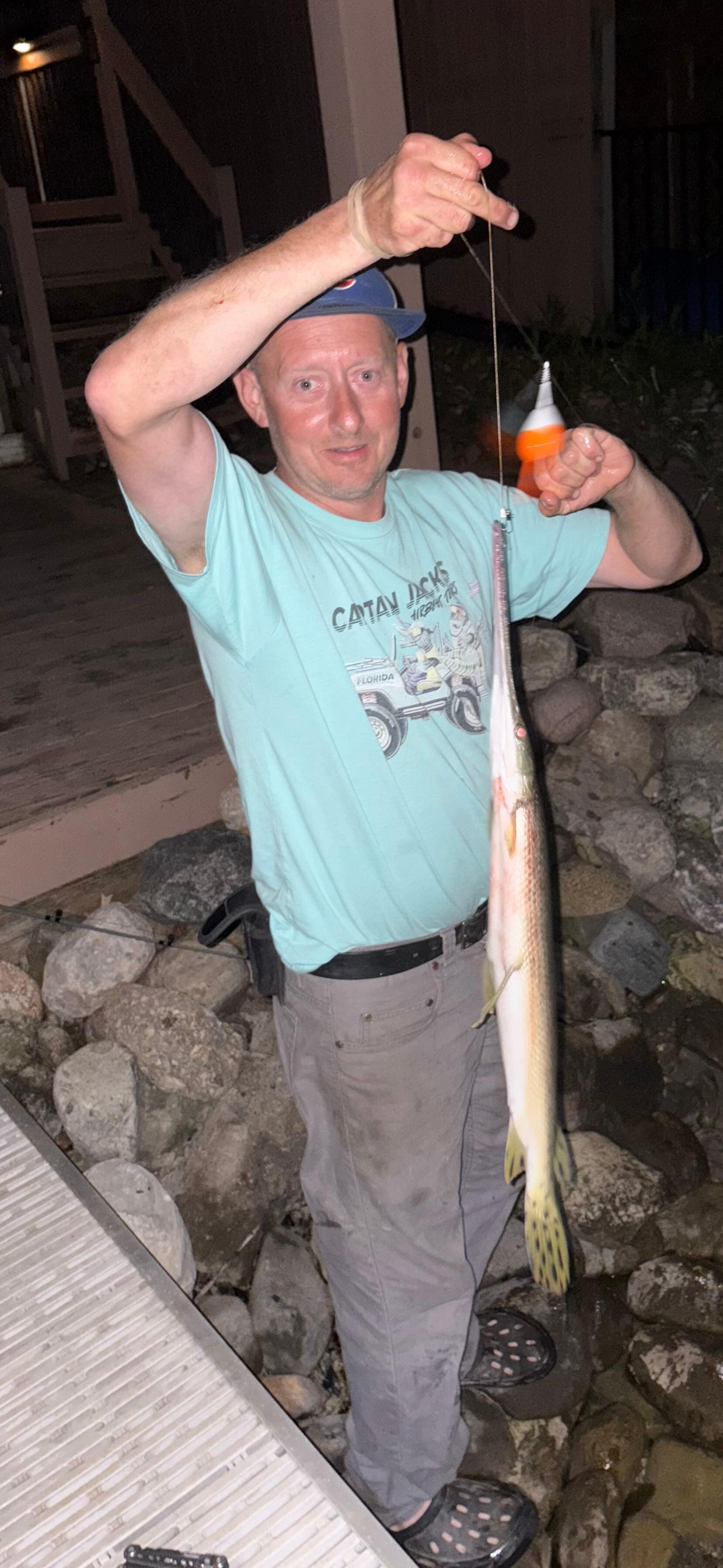 Fishing from the pier. 