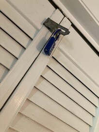creepy locks everywhere and dust all over the louvered doors.