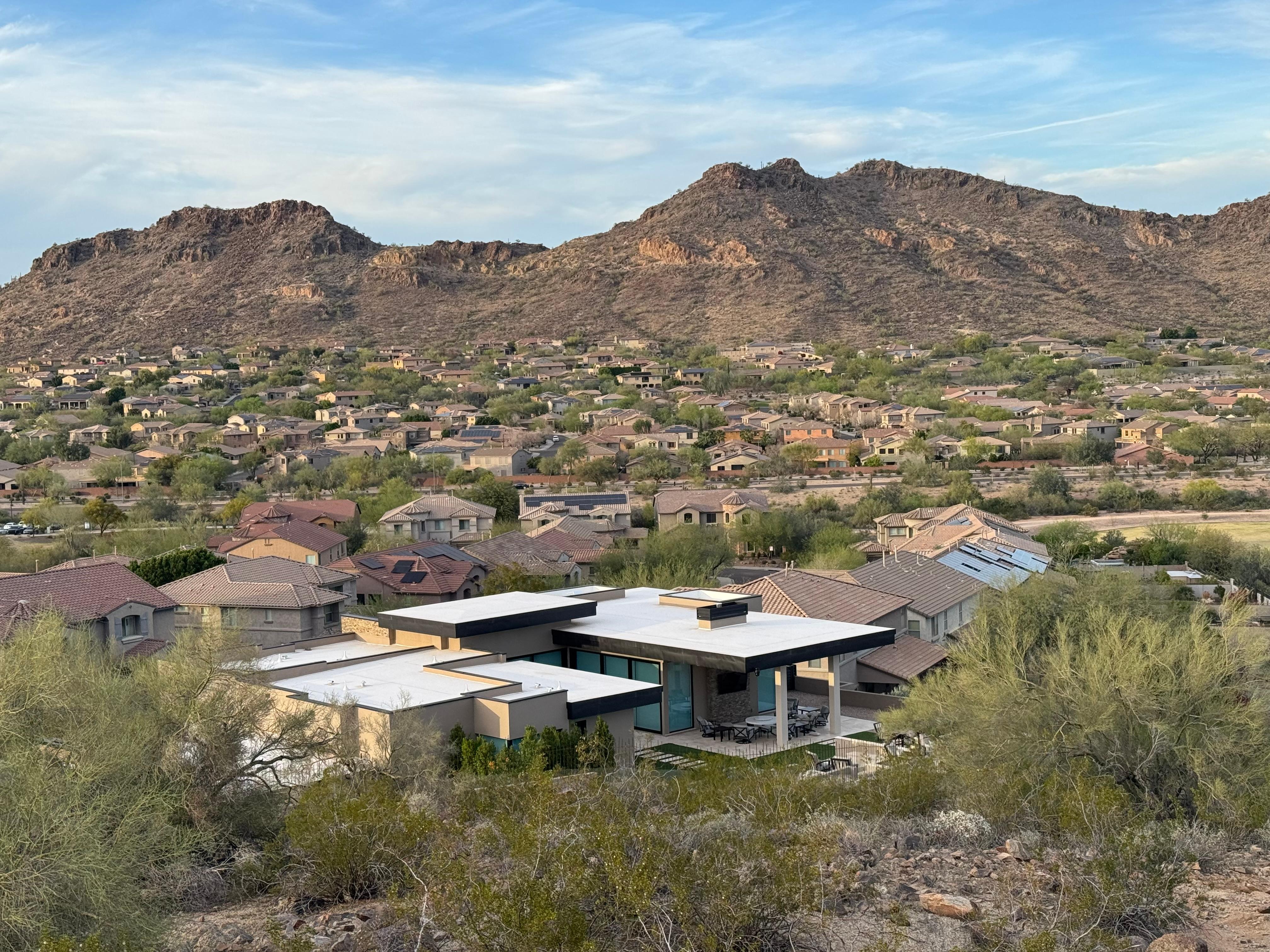 Looking down on the Neighbourhood from nearby mountain