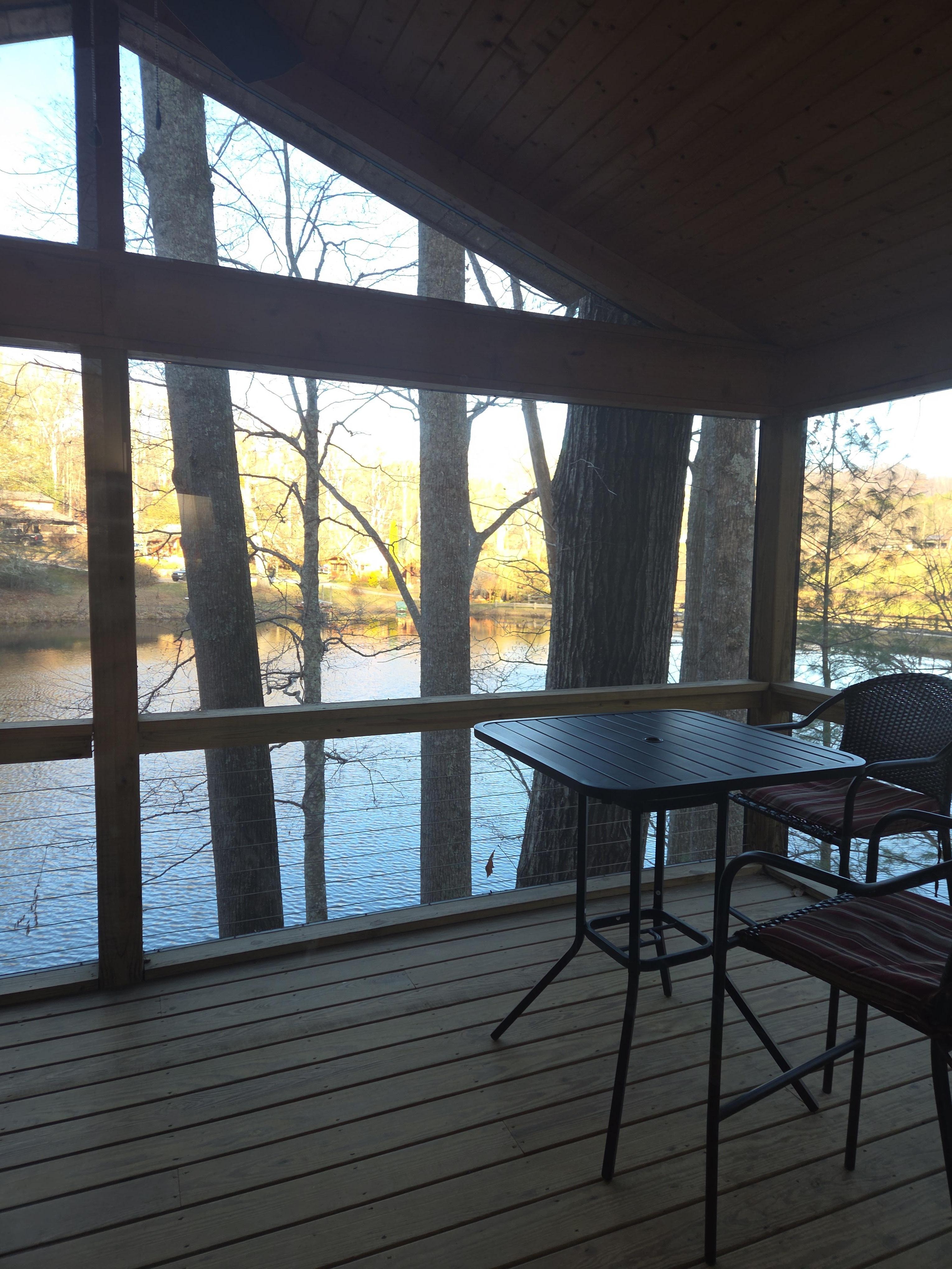 Beautiful view from the screened in porch!