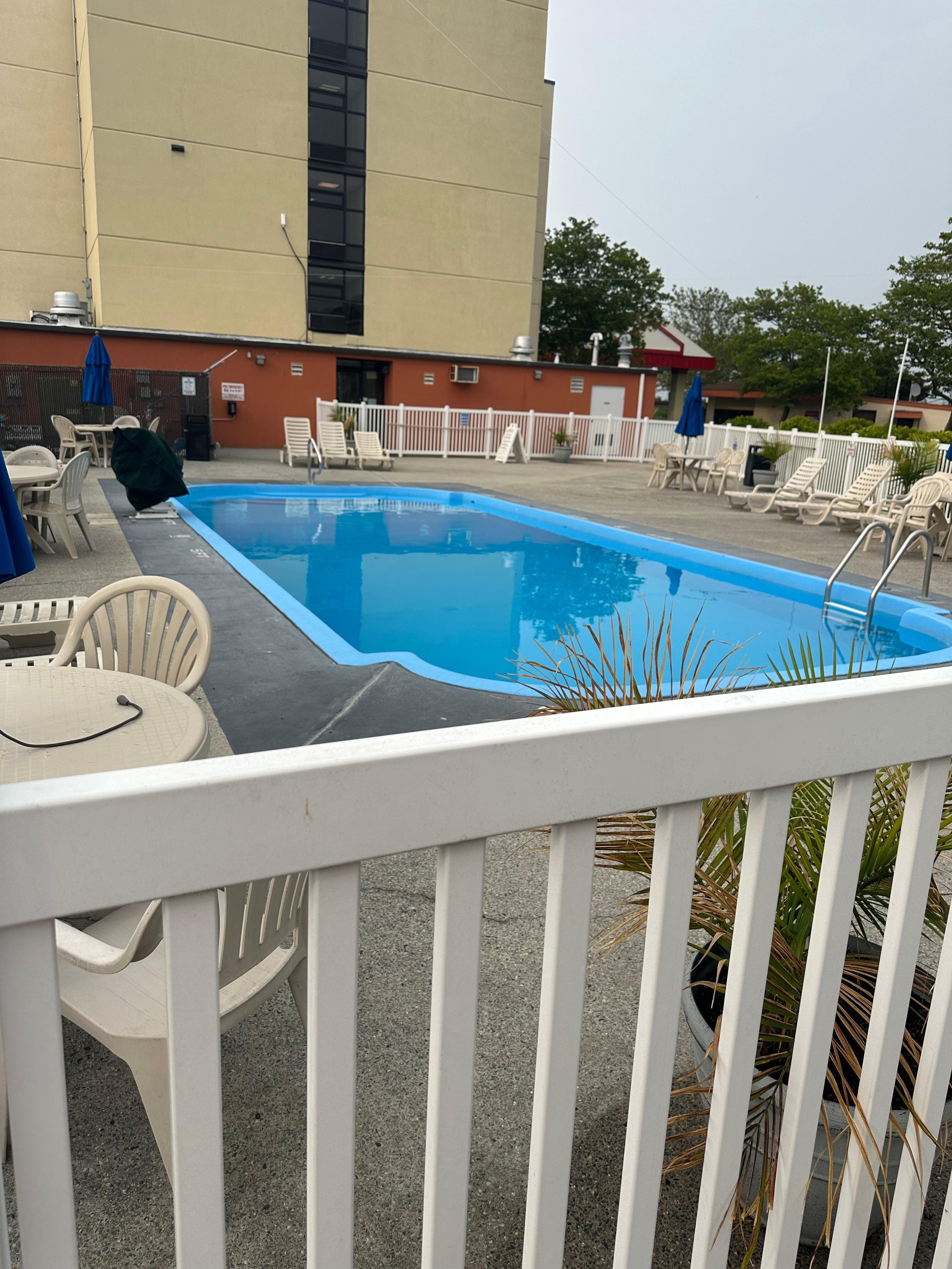 El área de la piscina 