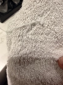 Old frayed towels