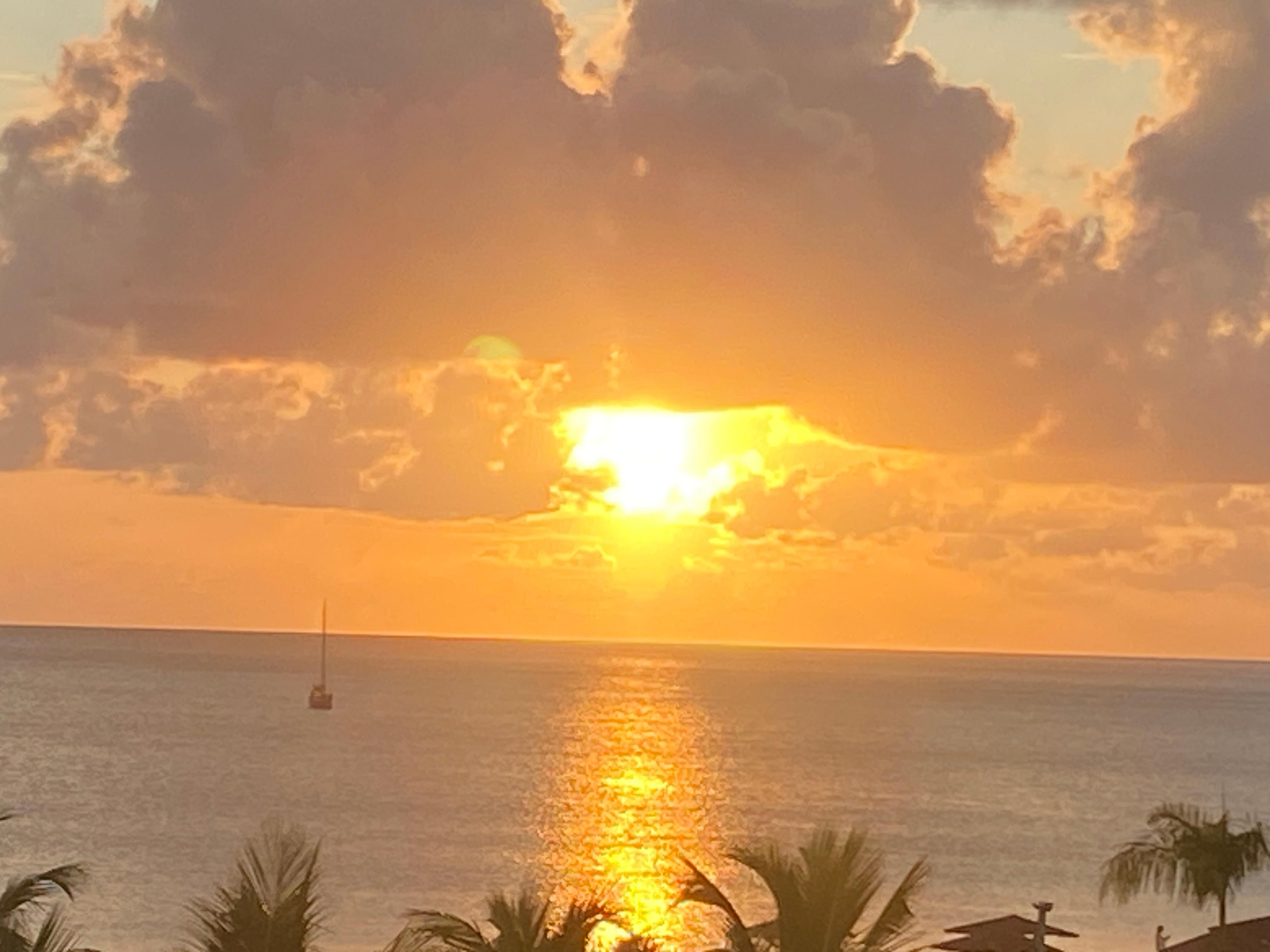 Sunset over Jolly Beach