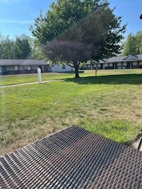 Courtyard view from pool patio area outside