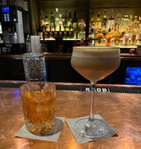 Nightcaps at Figs on our last evening