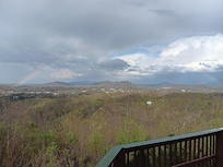 Rainbow over the mountains after a quick rainfall!
