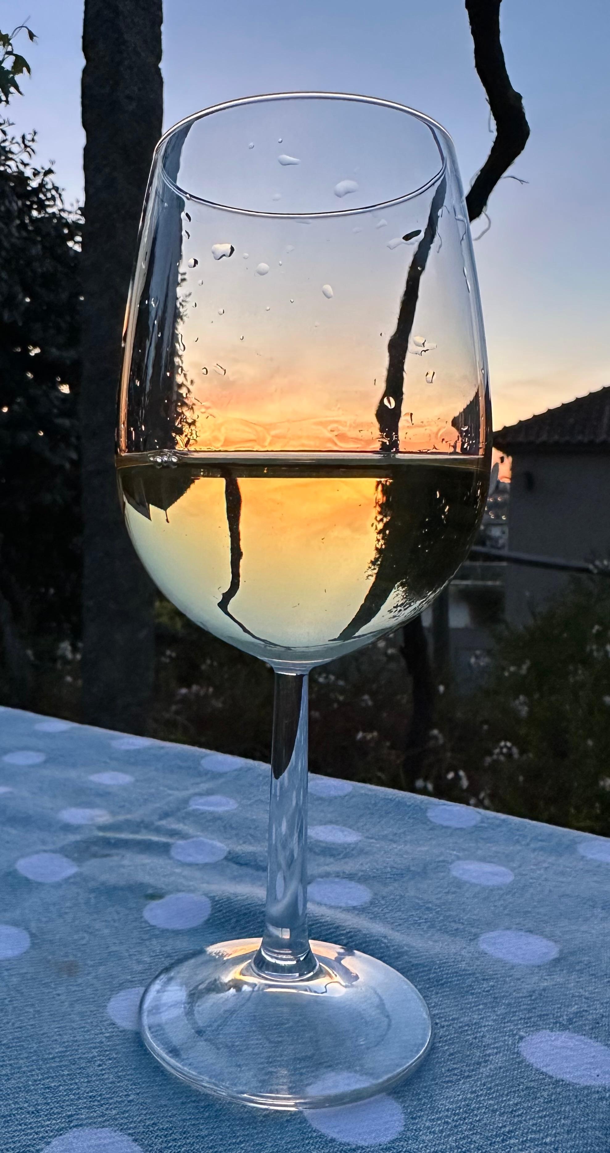 Dinner in the garden. 