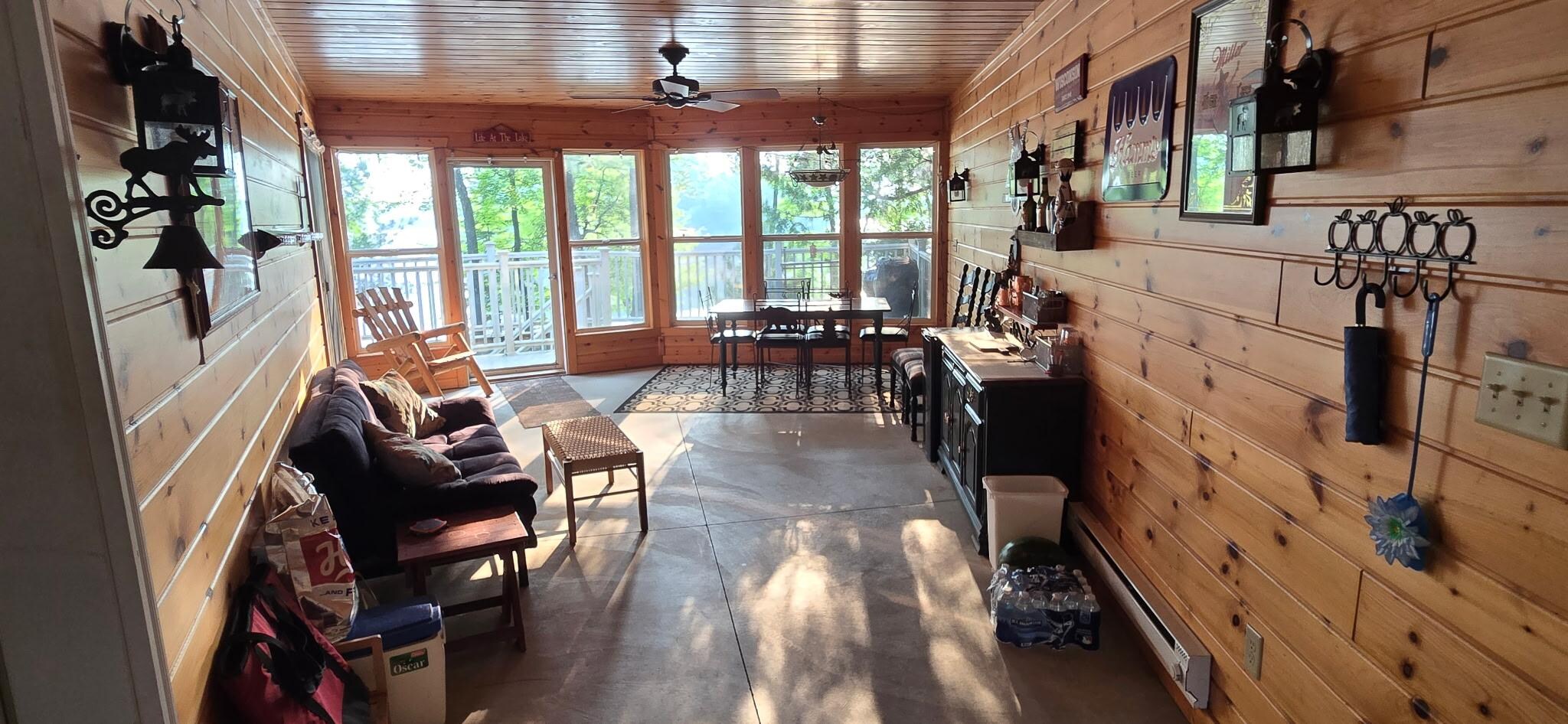 The closed in porch