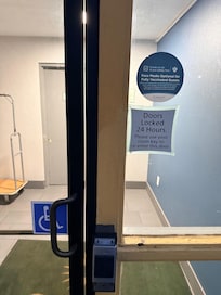 Door lock broken and never locked (though it says locked 24 hours)