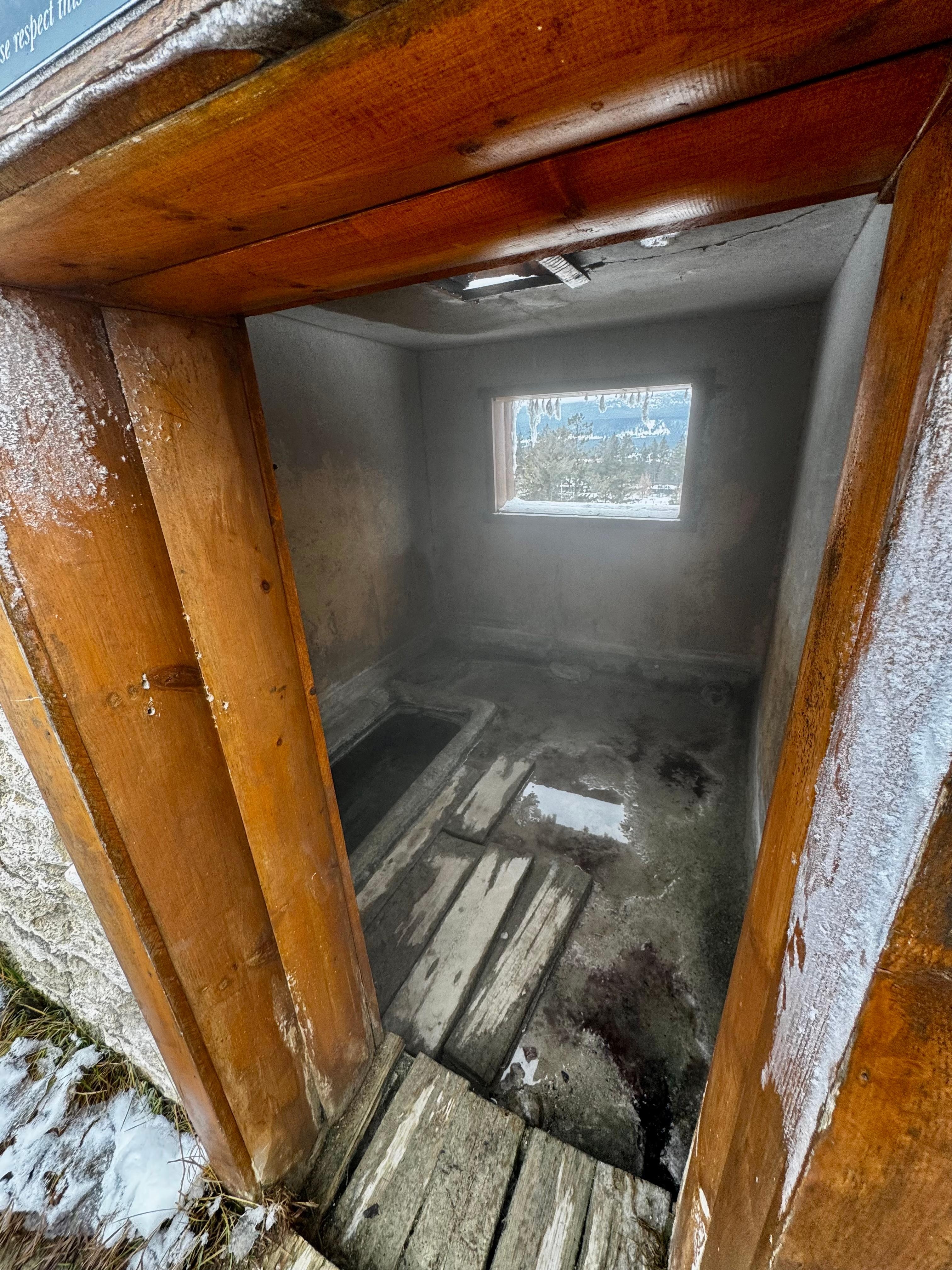 A walk to the original bath house 