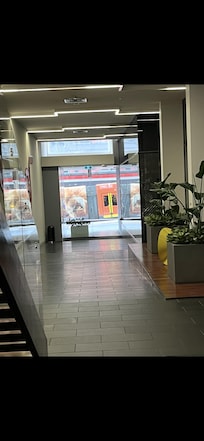 Tram st the front of hotel