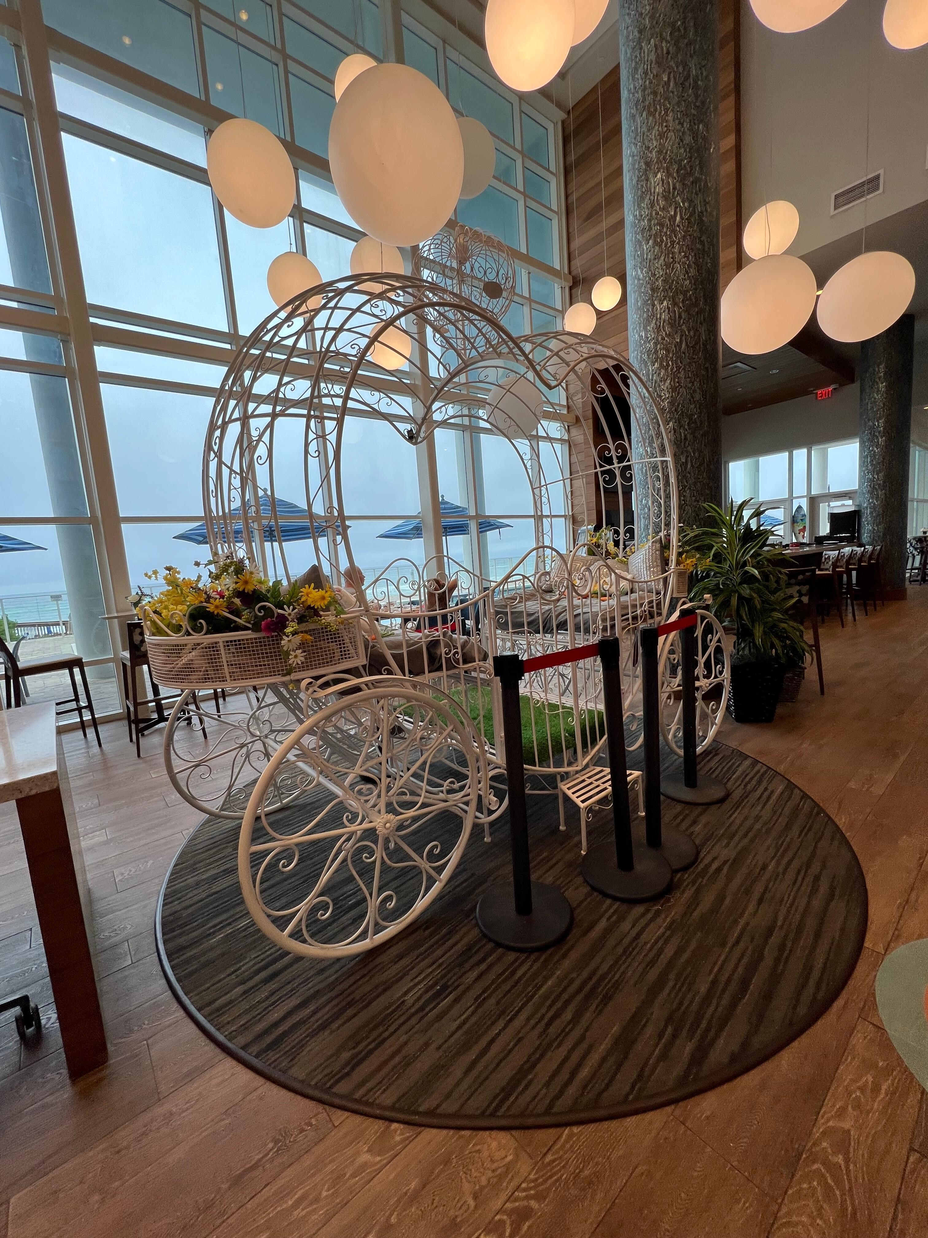 This is a beautiful lobby Easter Bunny photo shoot for hotel guests. 