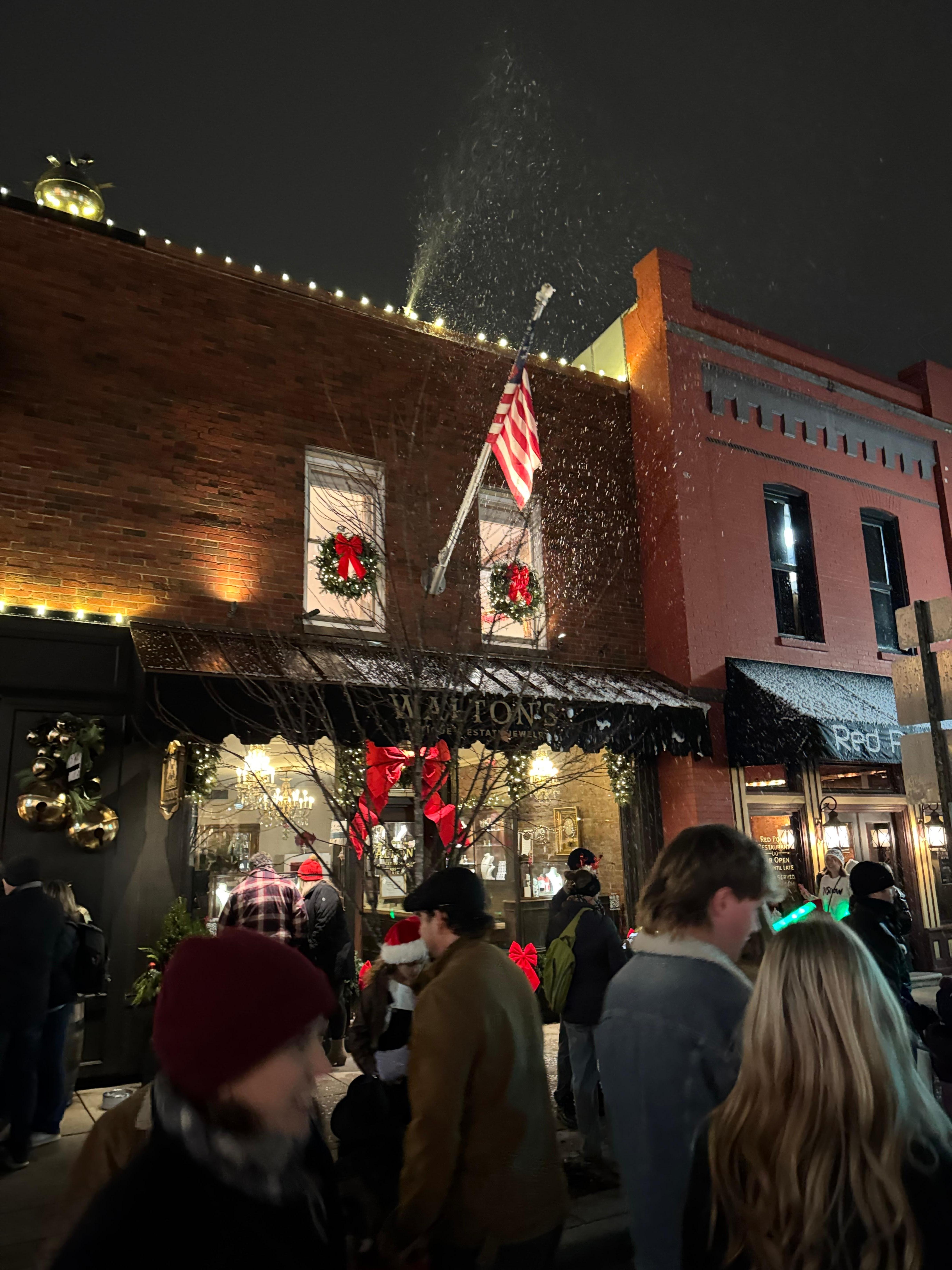 Downtown Franklin for the lighting of the Christmas Tree