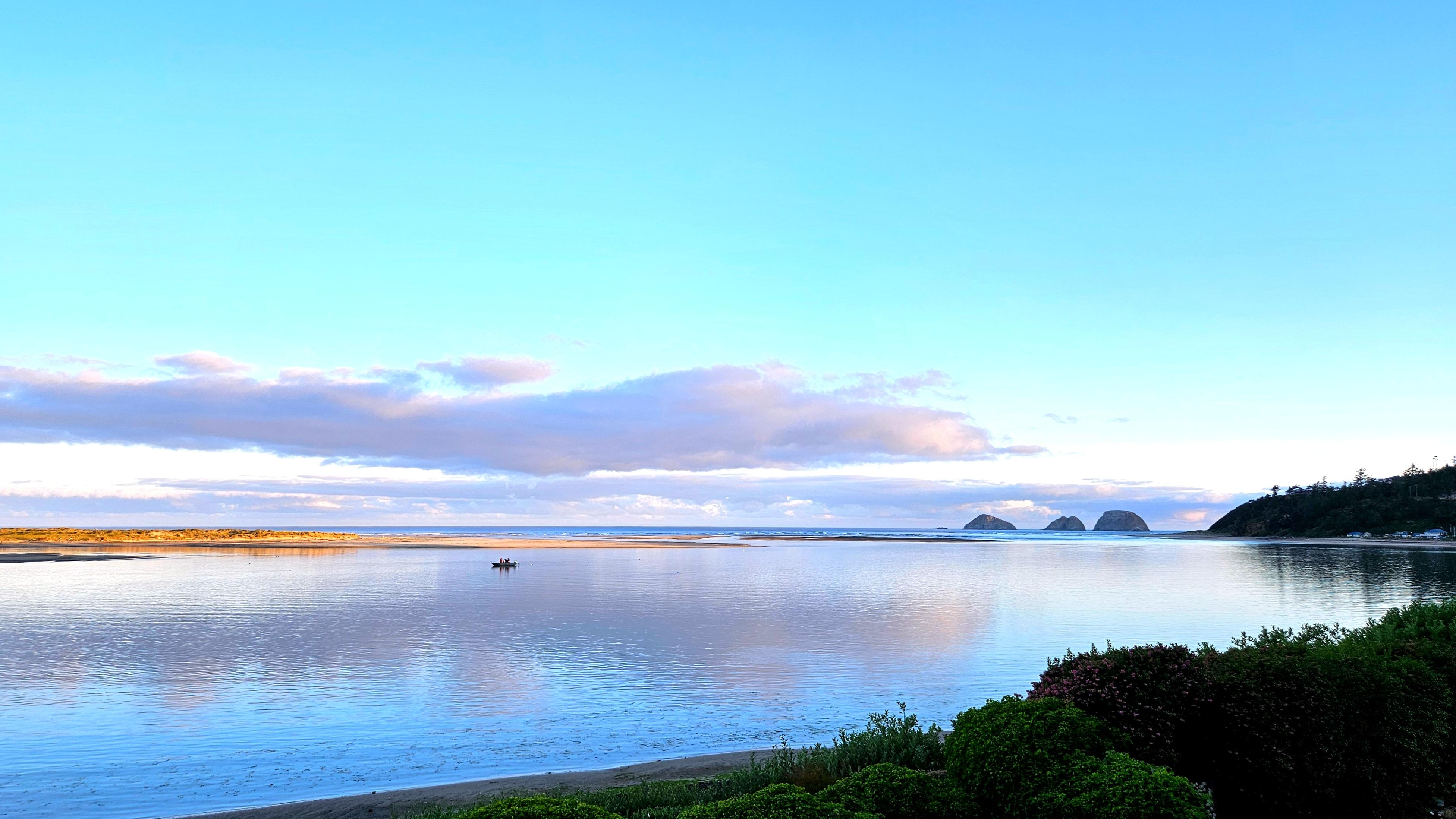 View from the window looking toward Three Arch Rock.