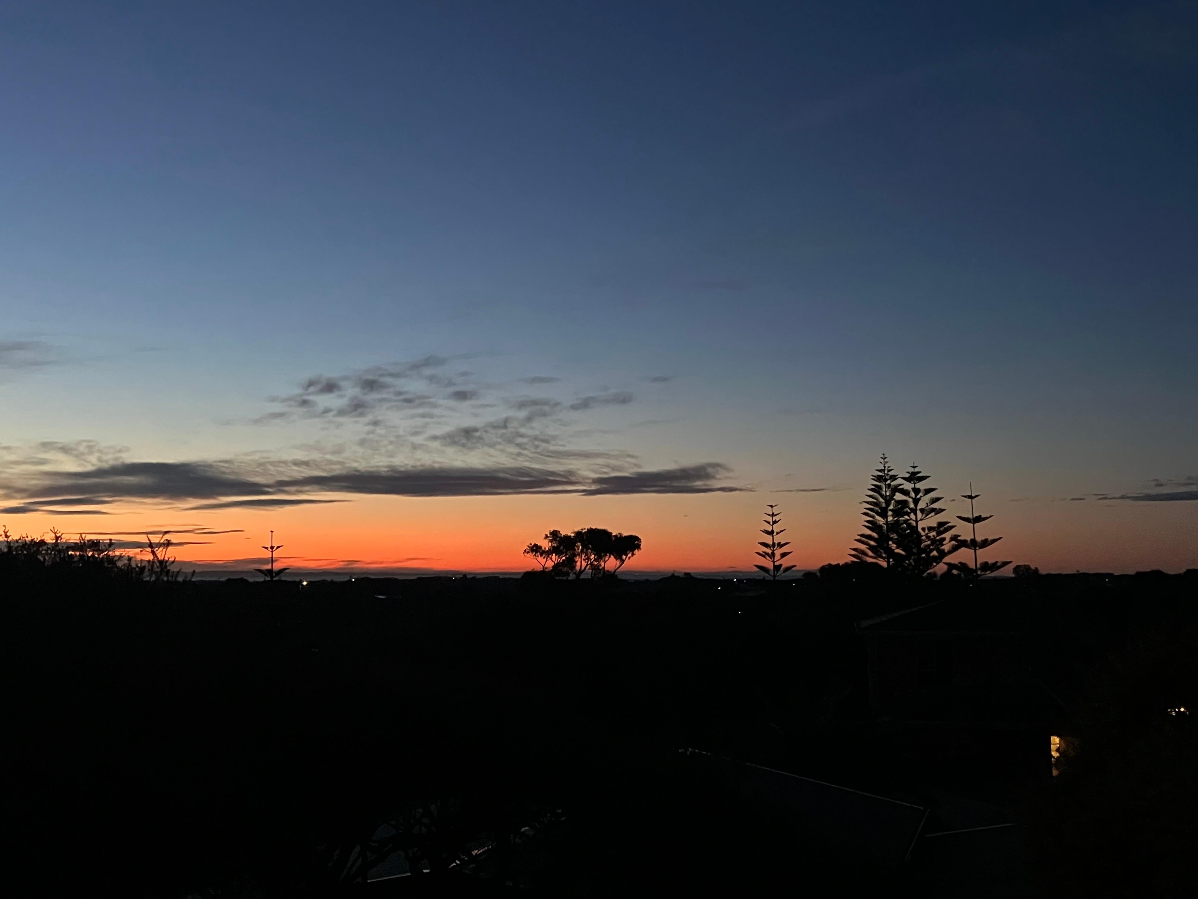 Sunset from the decking