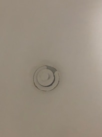 Tub stop painted over