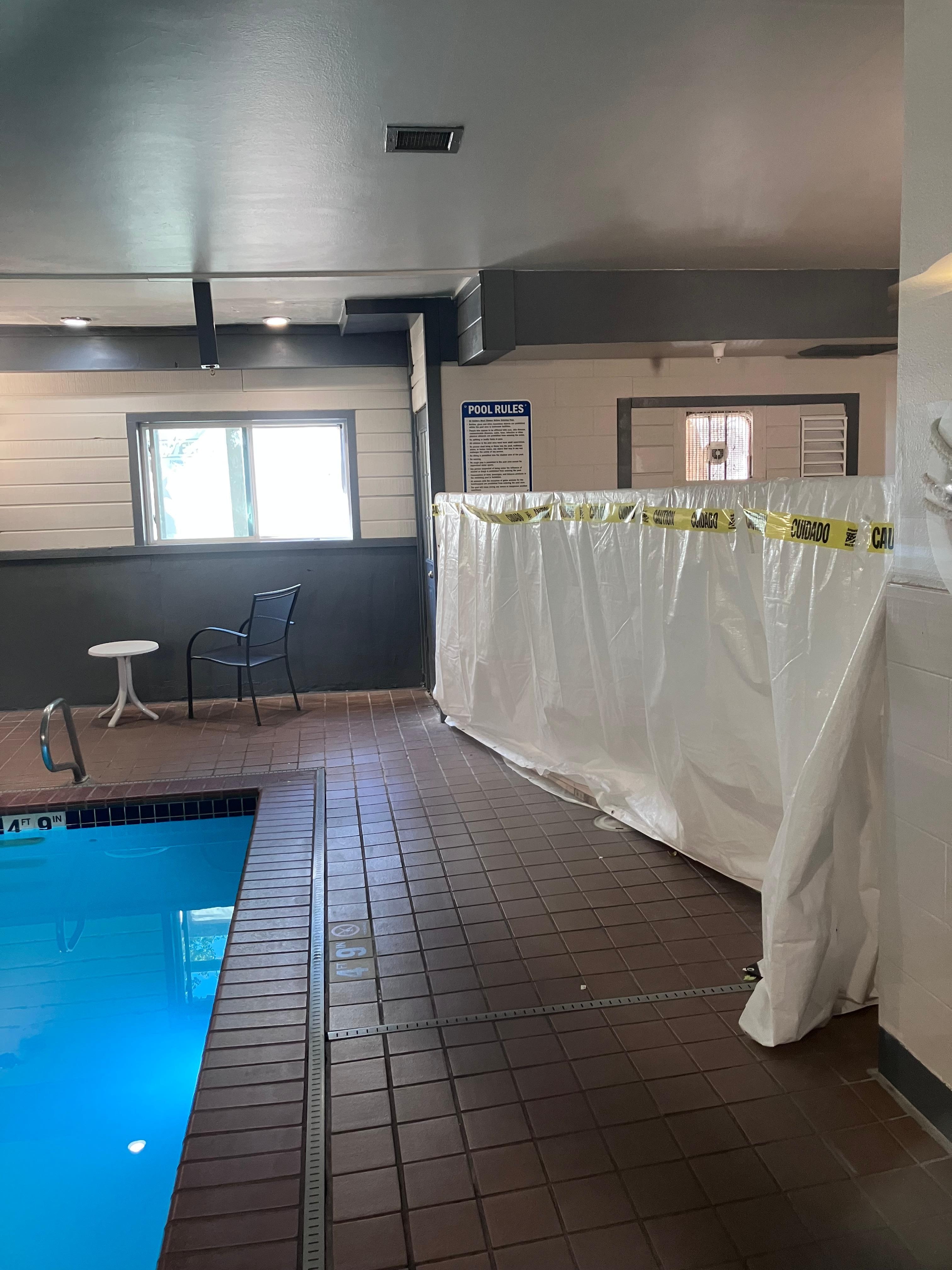 Hot tub was broken