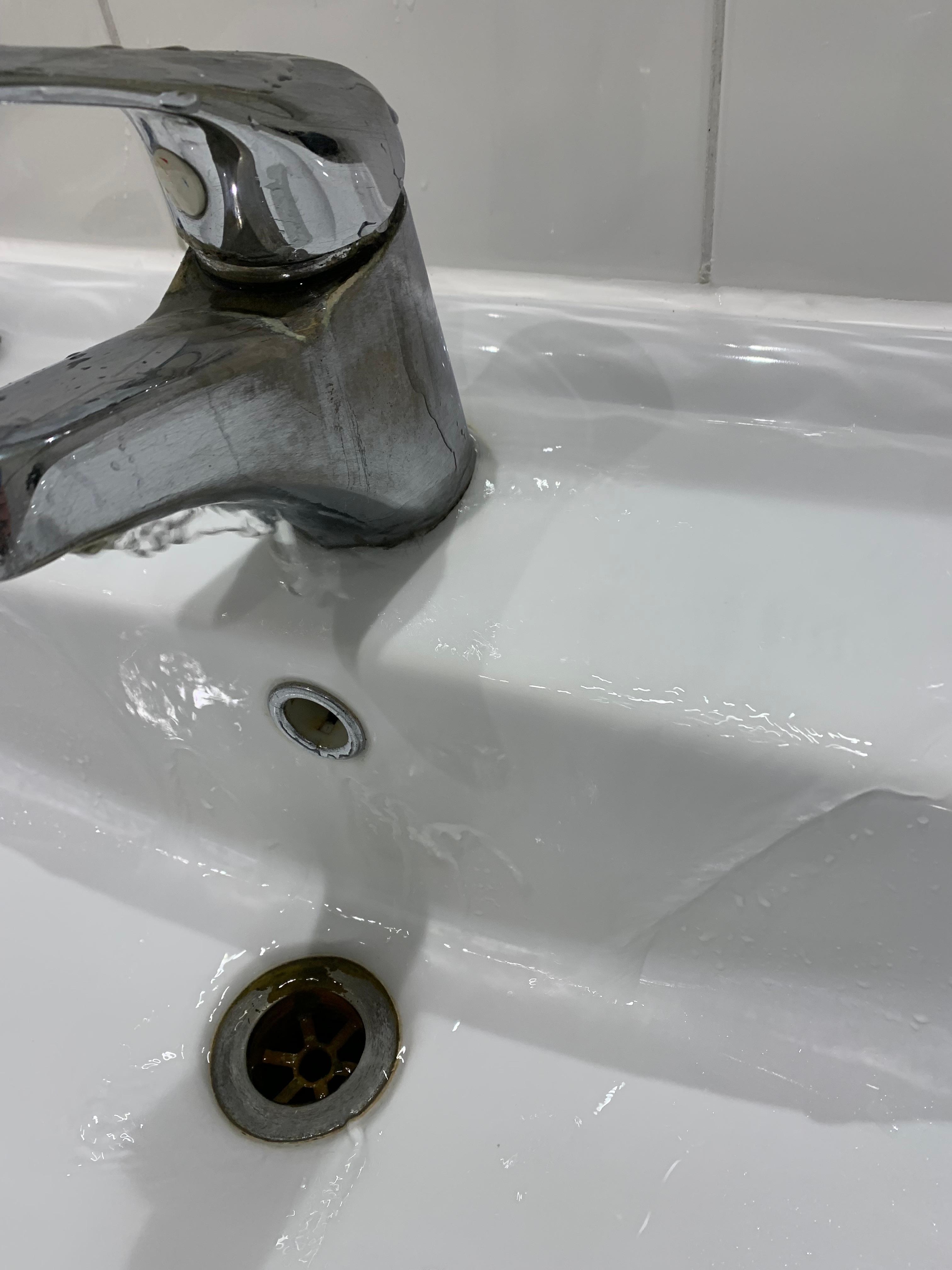 Tap that leaks when turned on