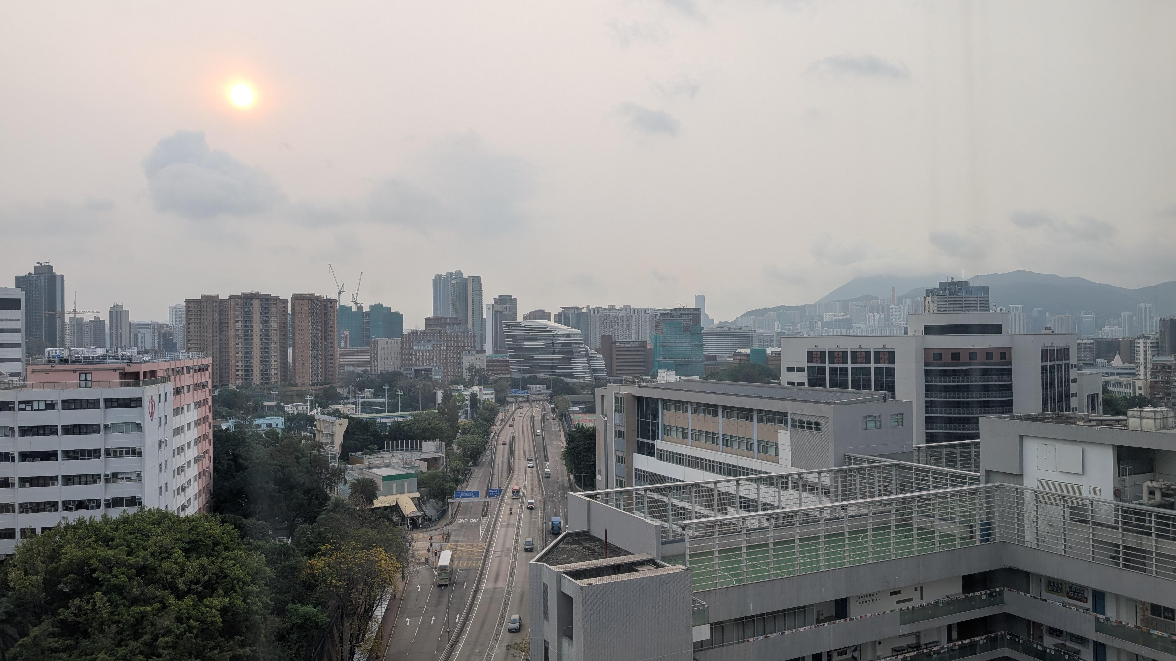 View of room early morning