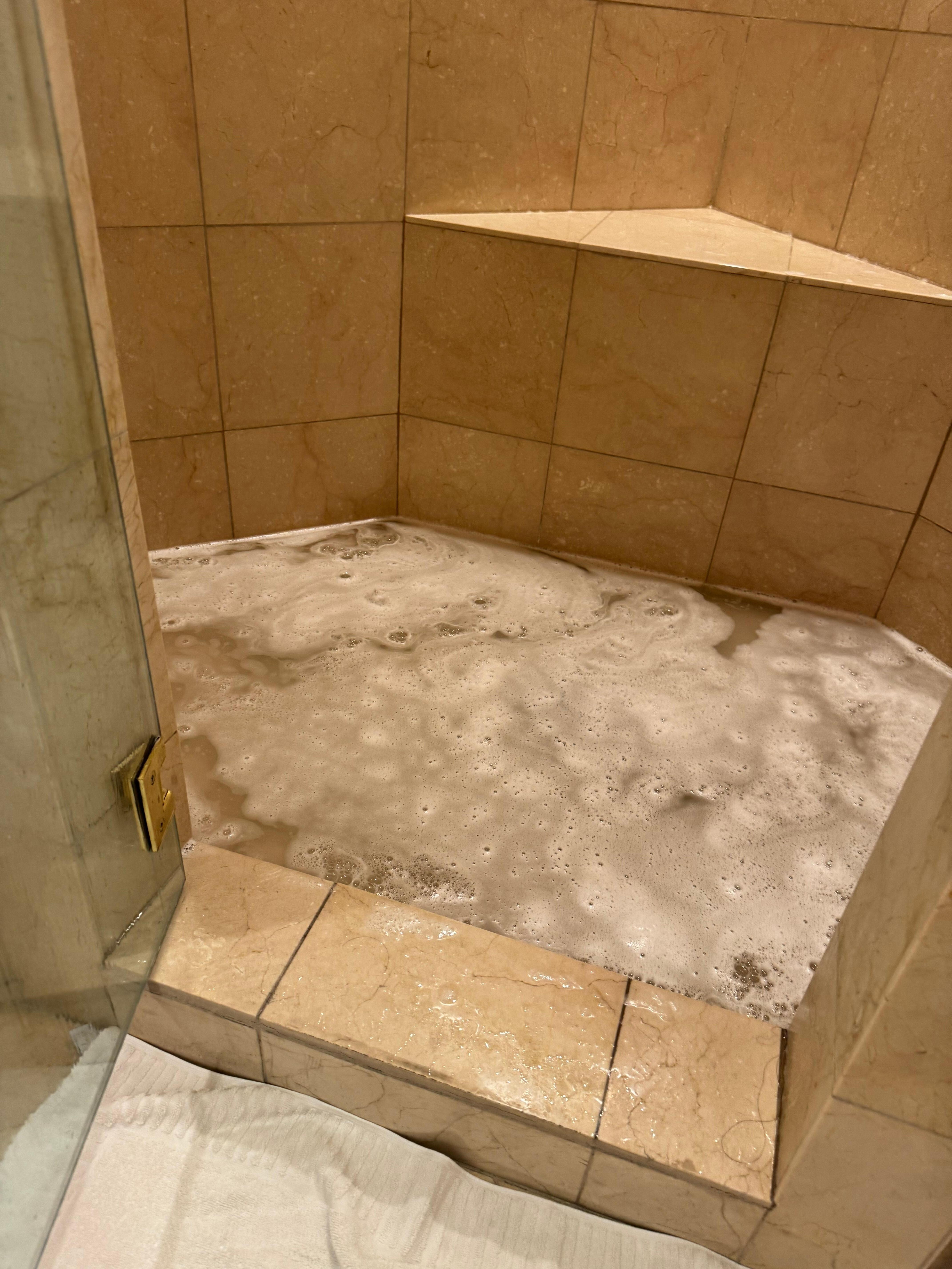Picture of shower backed up!