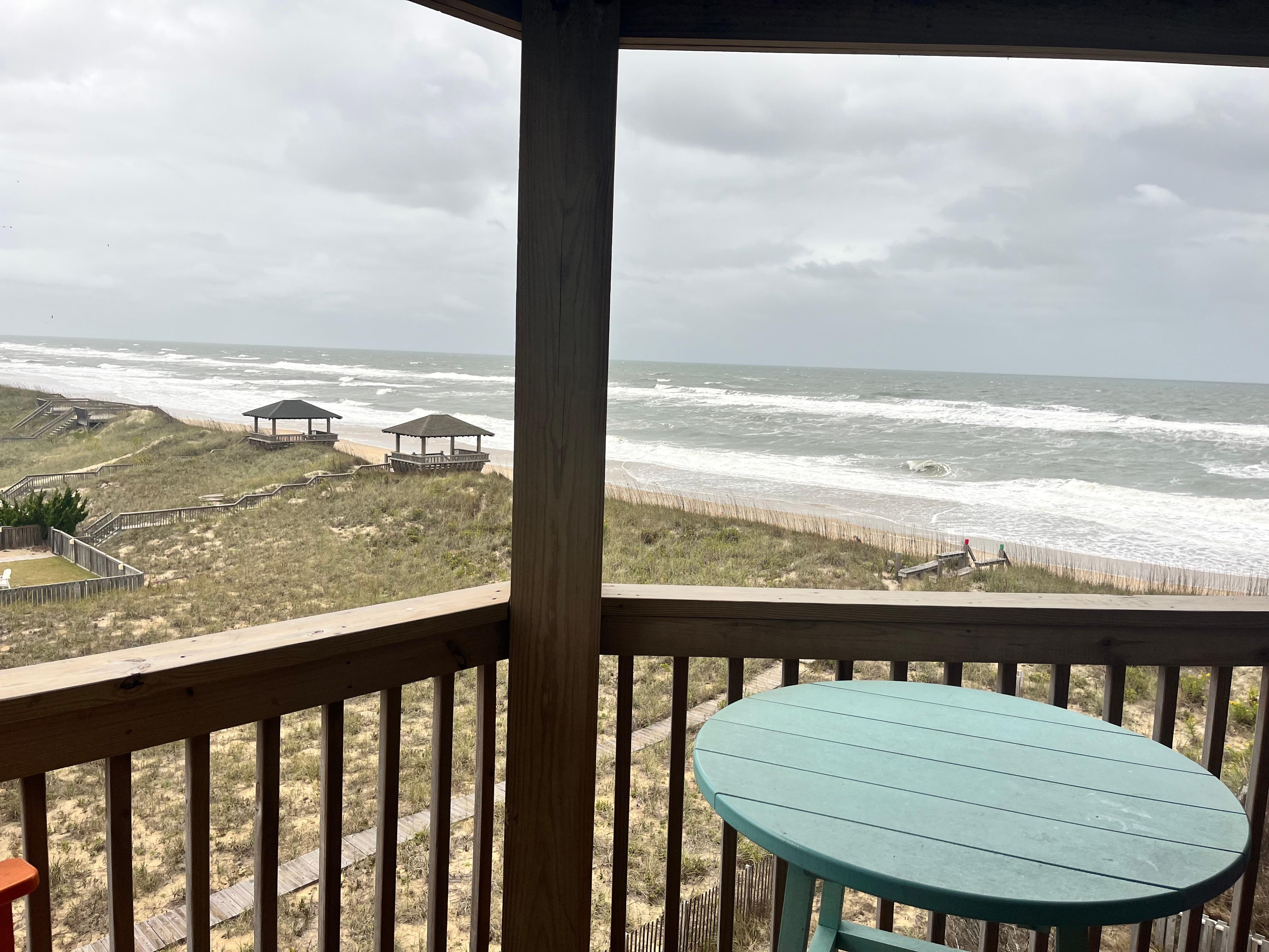 Great view! Rainy weather but the balcony was perfect. 