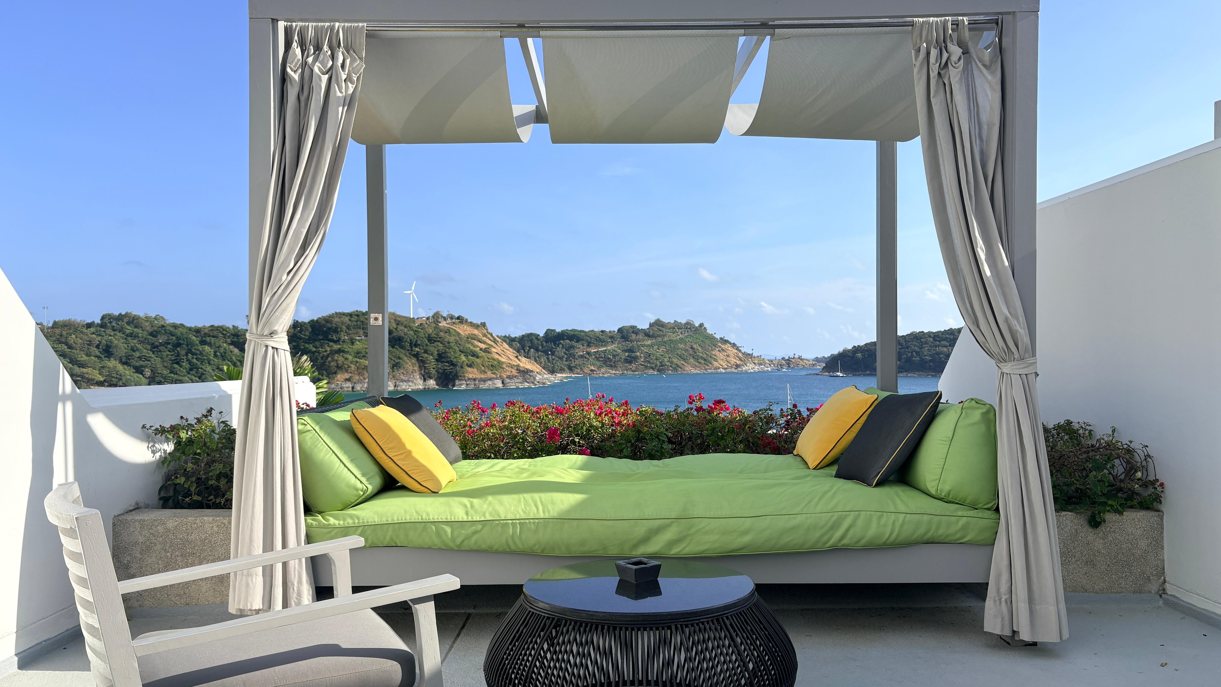 Balcony with ocean view room