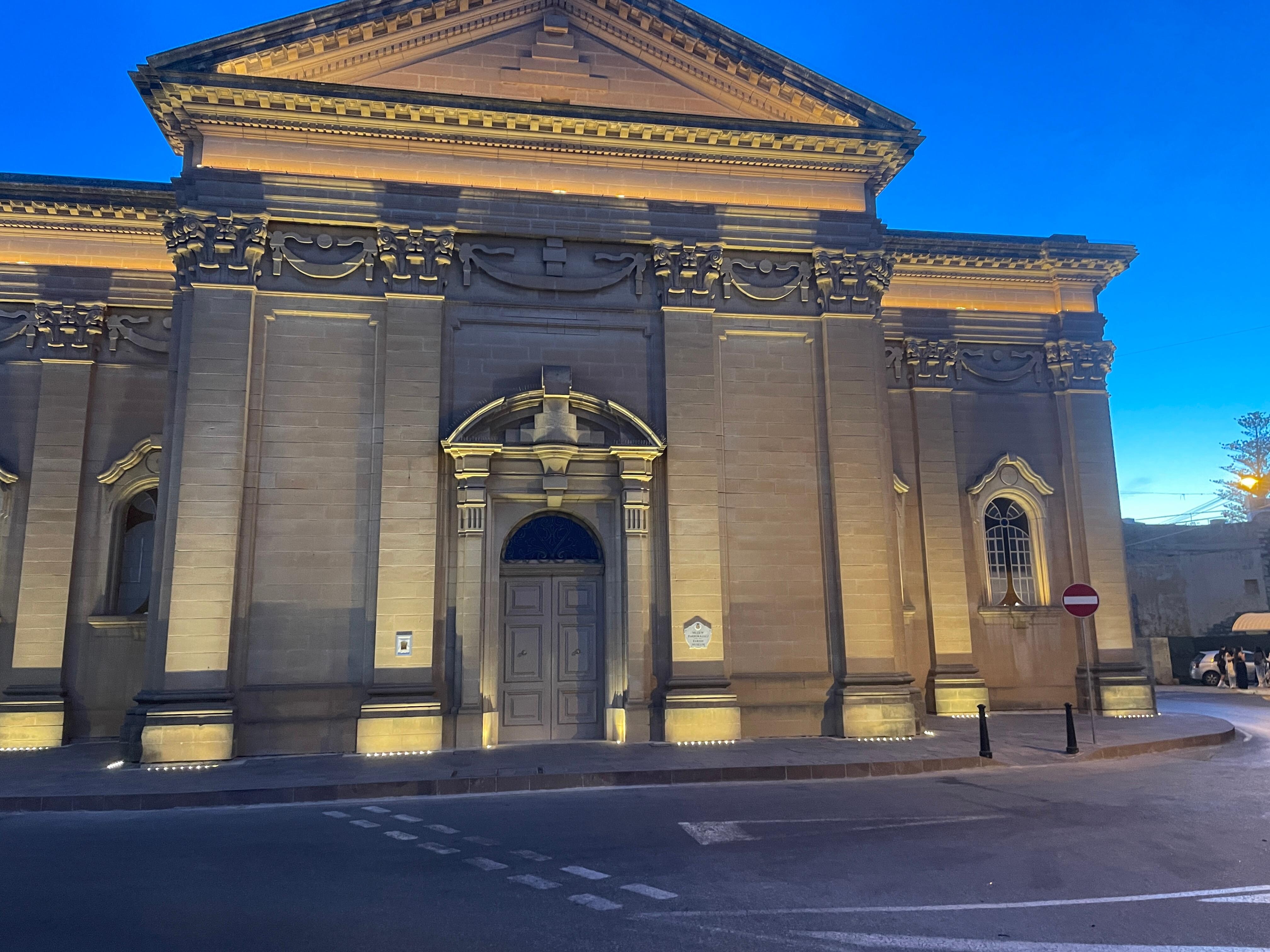 Naxxar church at night 