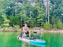 Fishing and paddle boarding