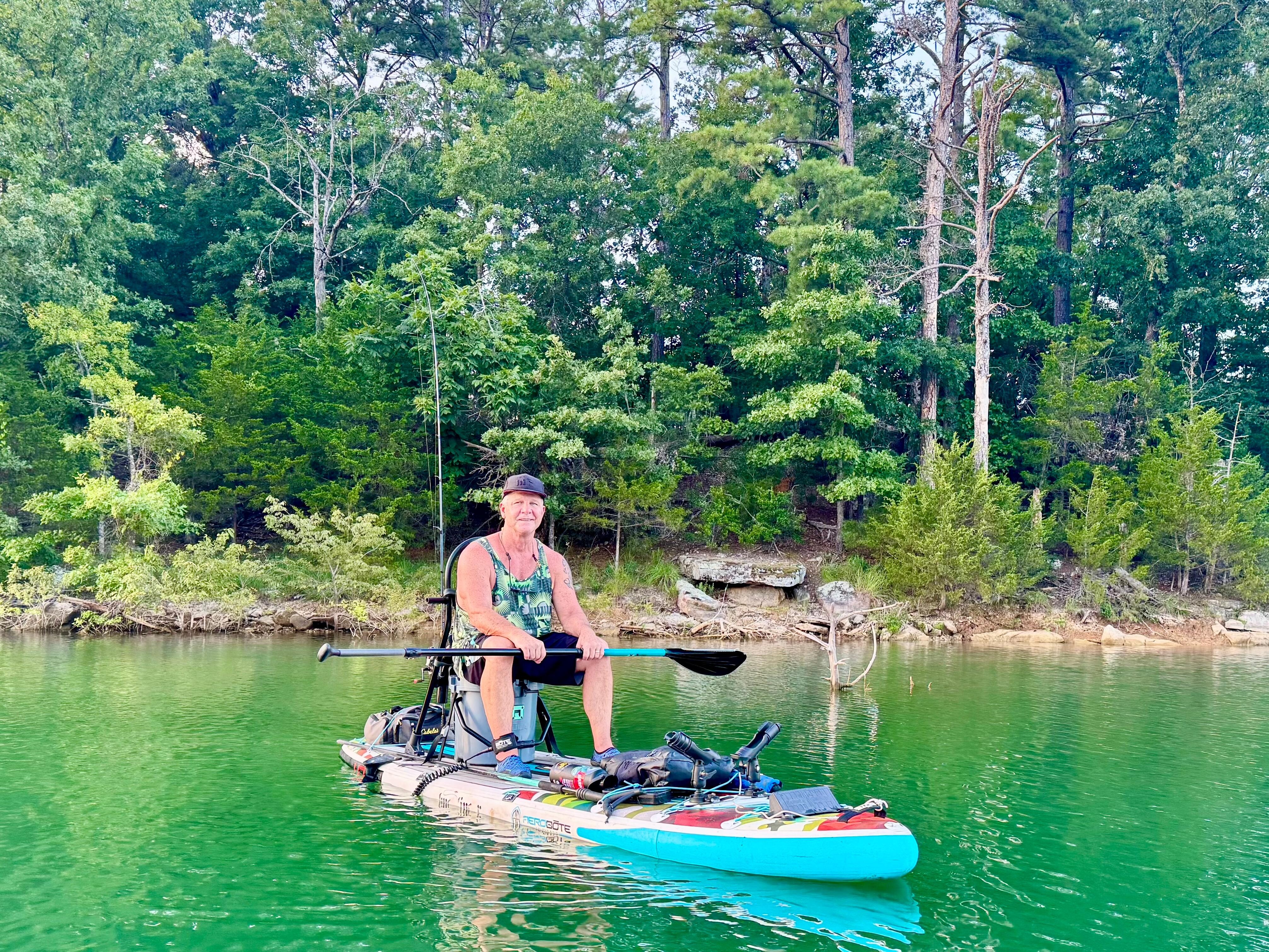 Fishing and paddle boarding 