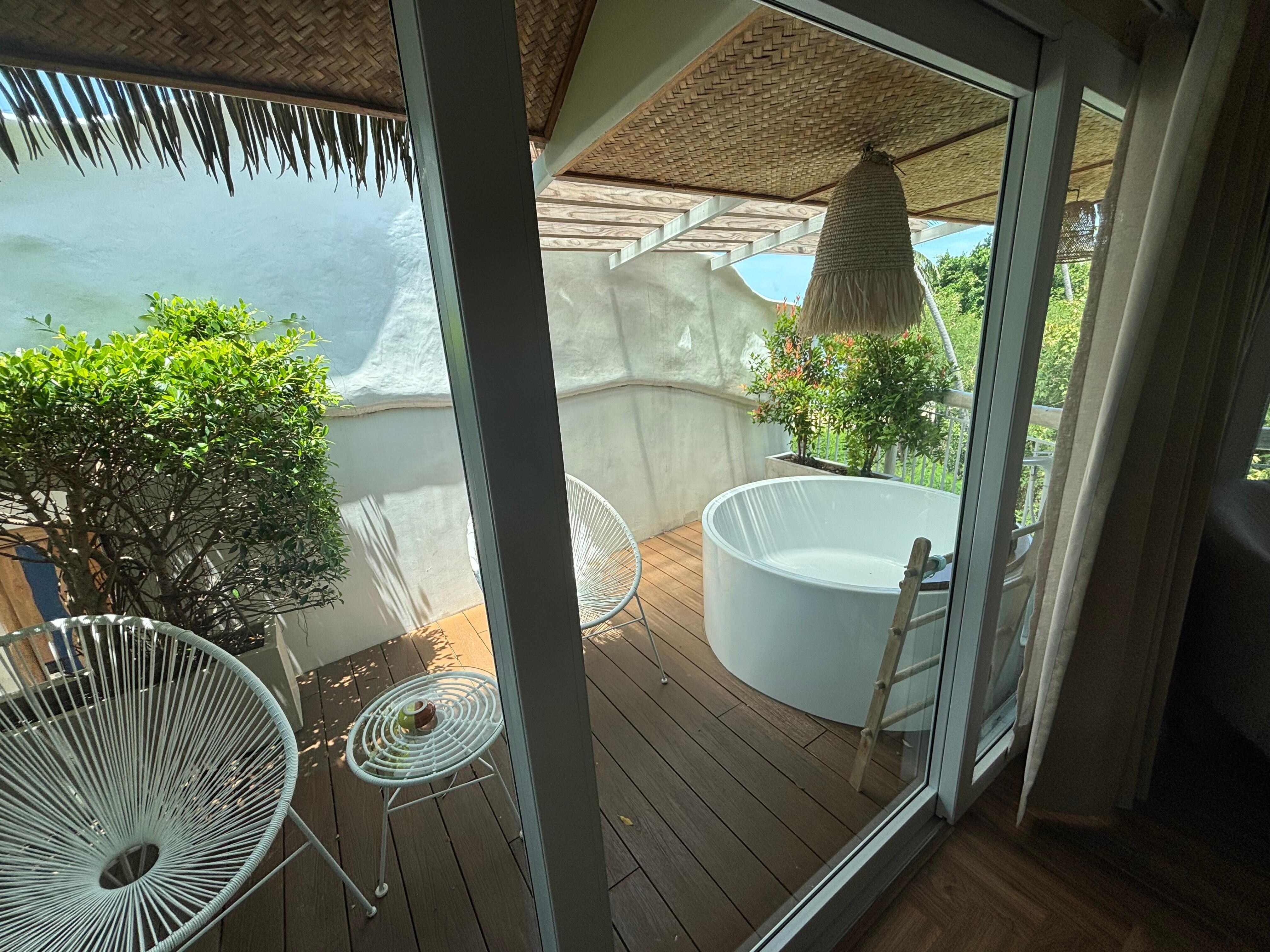 Deck off room 2, awesome tub