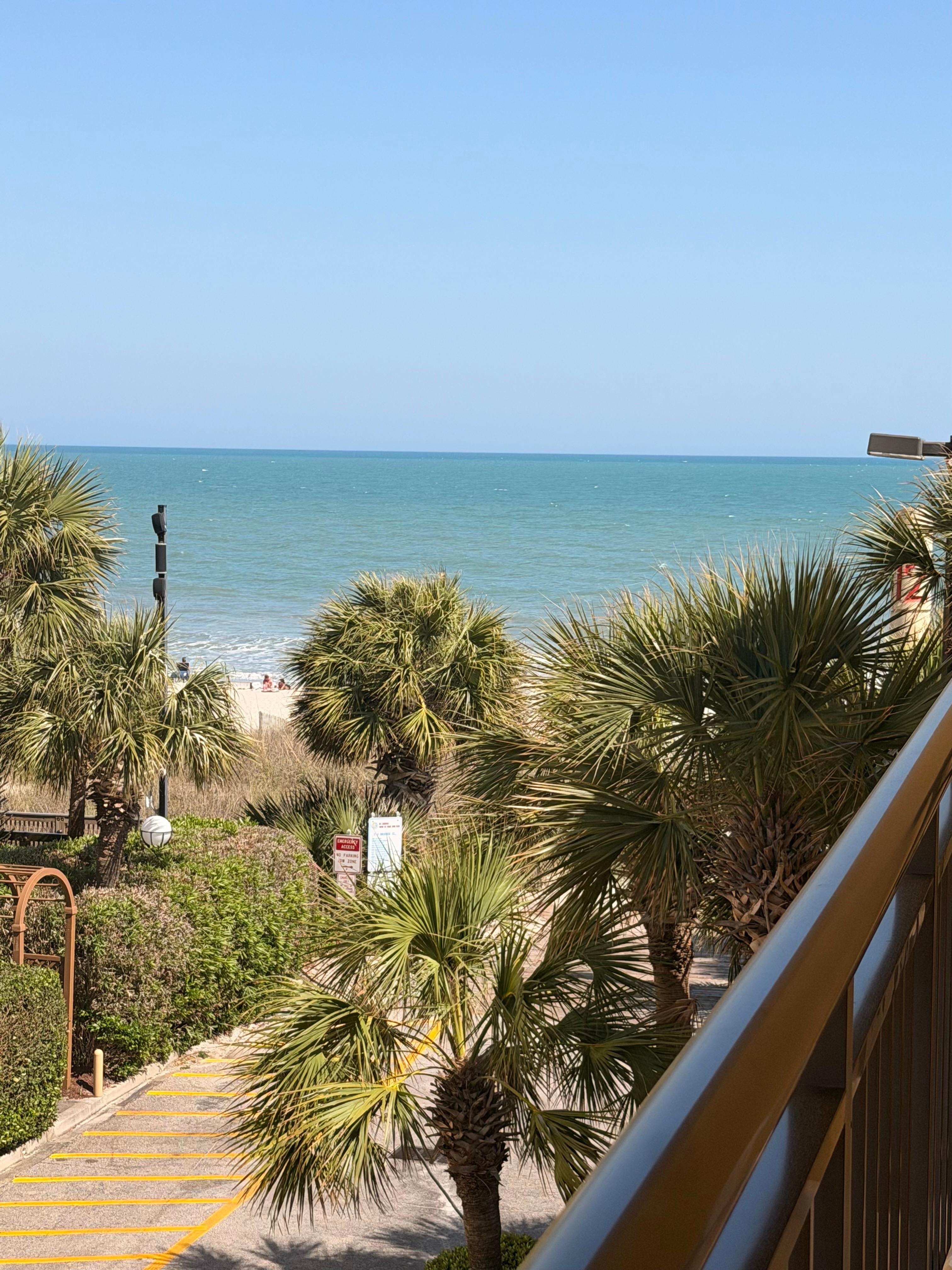 View from corner ocean view balcony, 3rd floor