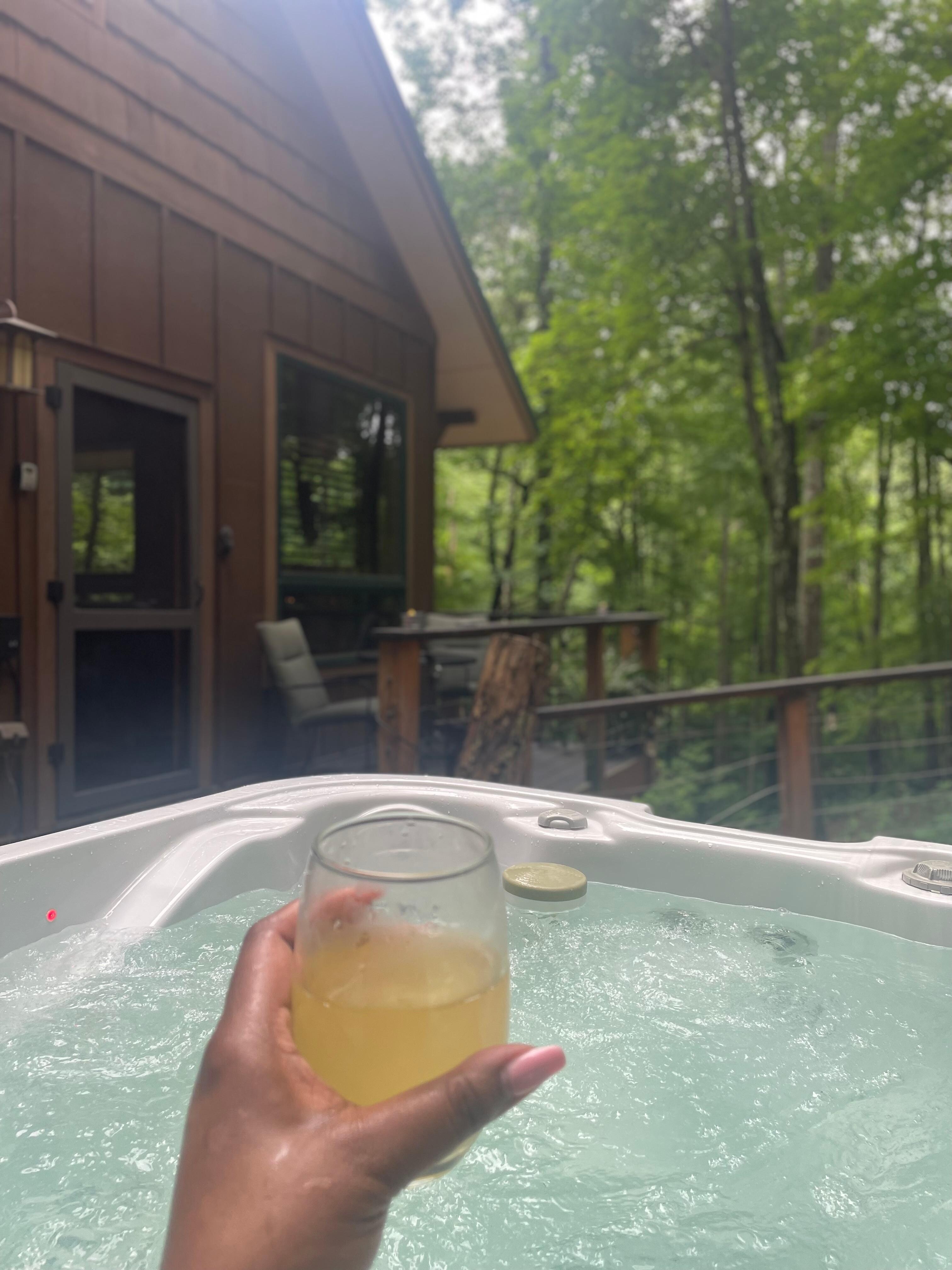 View from hot tub 